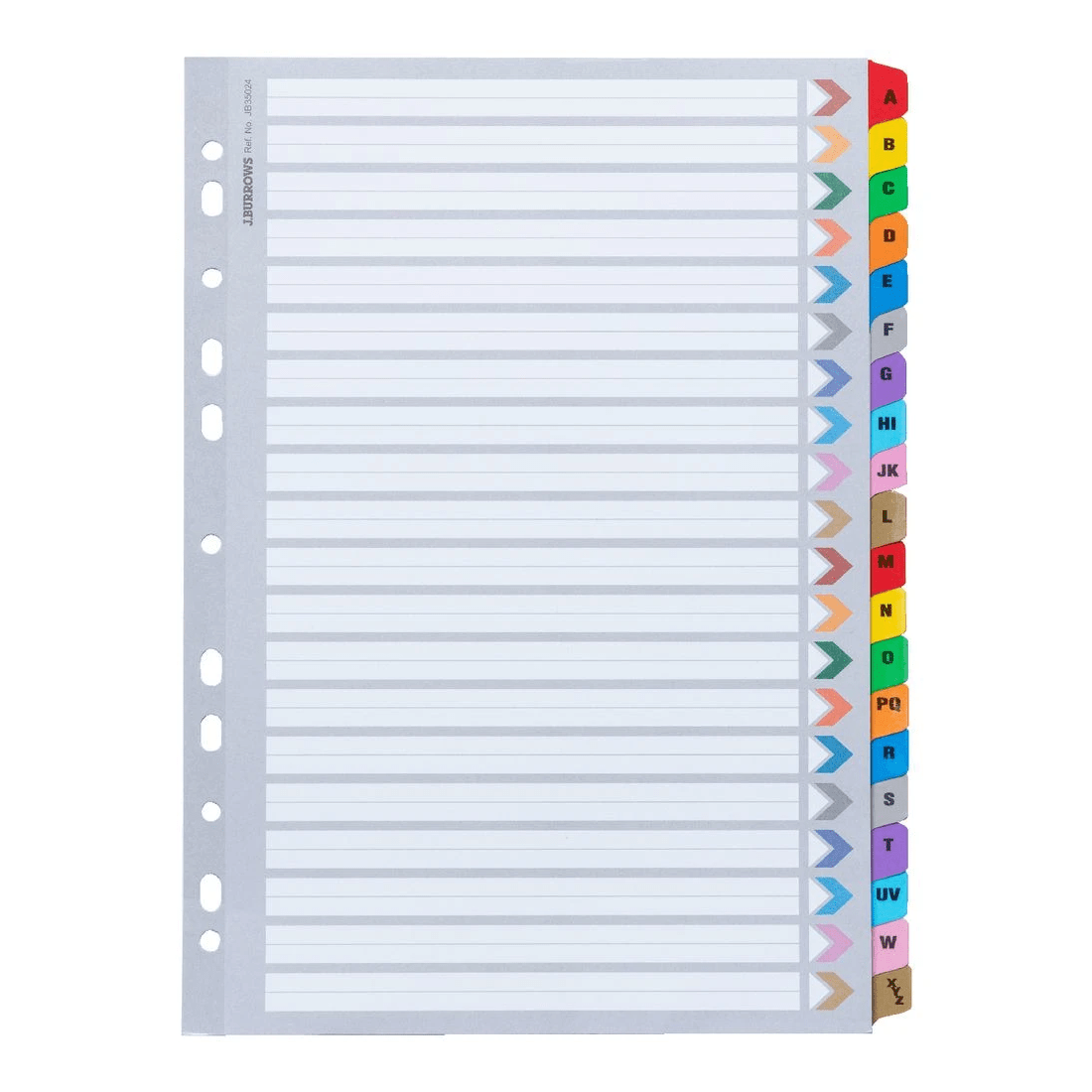 2 J.Burrows A4 A-Z Tab Dividers Paper 20 Tabs, 2 of 3