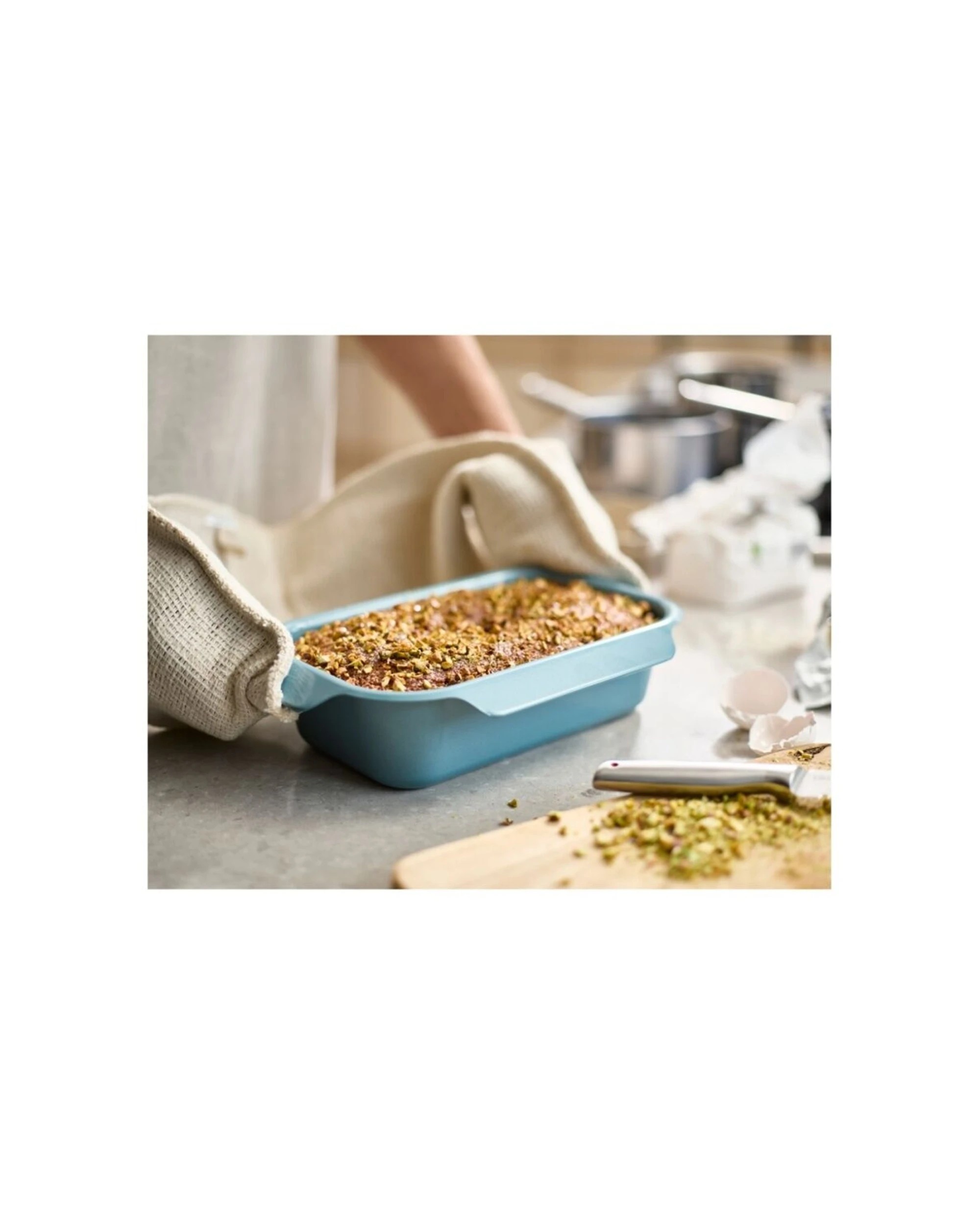 5 Joseph Joseph Carbon Steel Non-Stick Nest Bake Loaf Tin 2lb Ovenproof Easy - Blue, 5 of 8