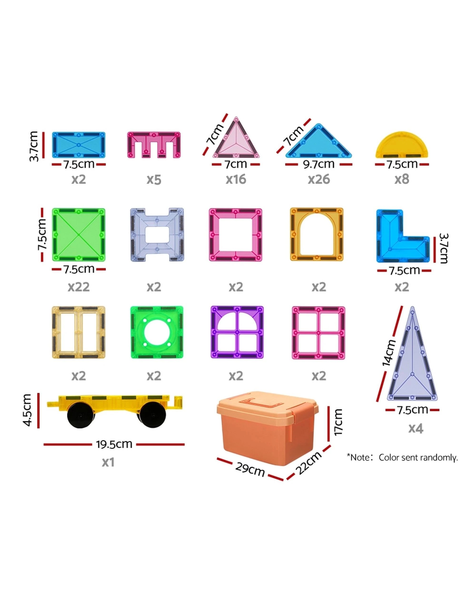 2 Keezi 100pcs Kids Magnetic Tiles Blocks Building Educational Toys Children Gift
 - Multi, 2 of 3