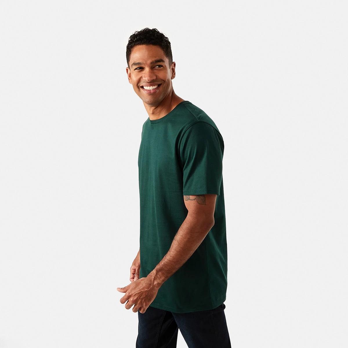 2 Australian Grown Cotton Crew Neck T-shirt Pond Pine, 2 of 6