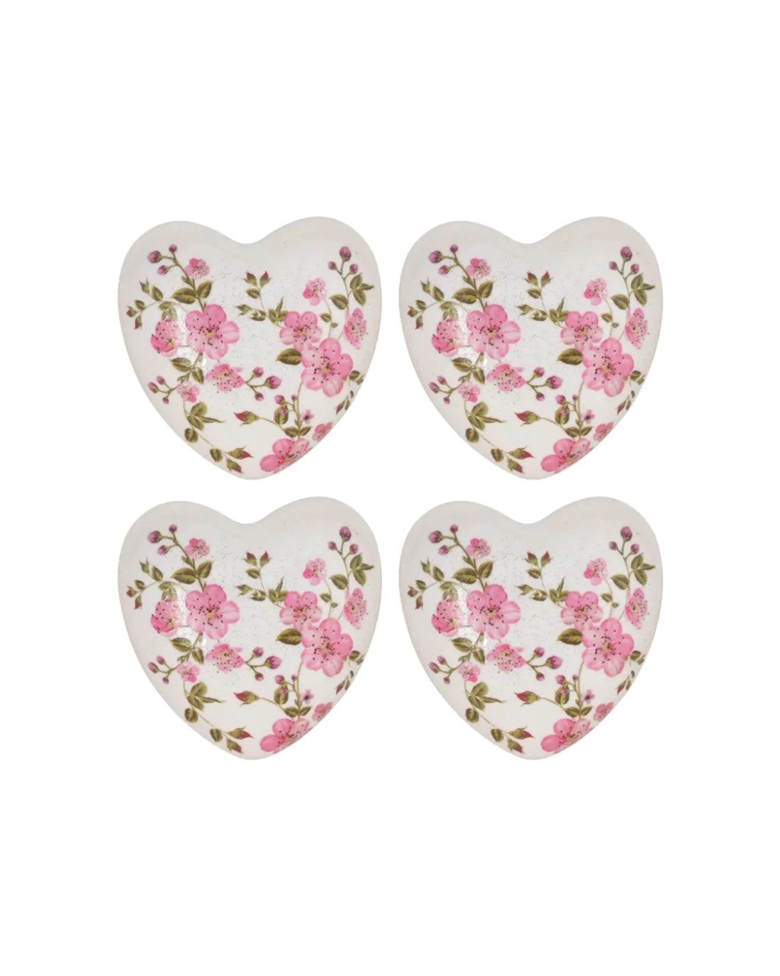Alfresco 4PK Waxflower Heart Ceramic Garden Ornament - Pink - Kmart
