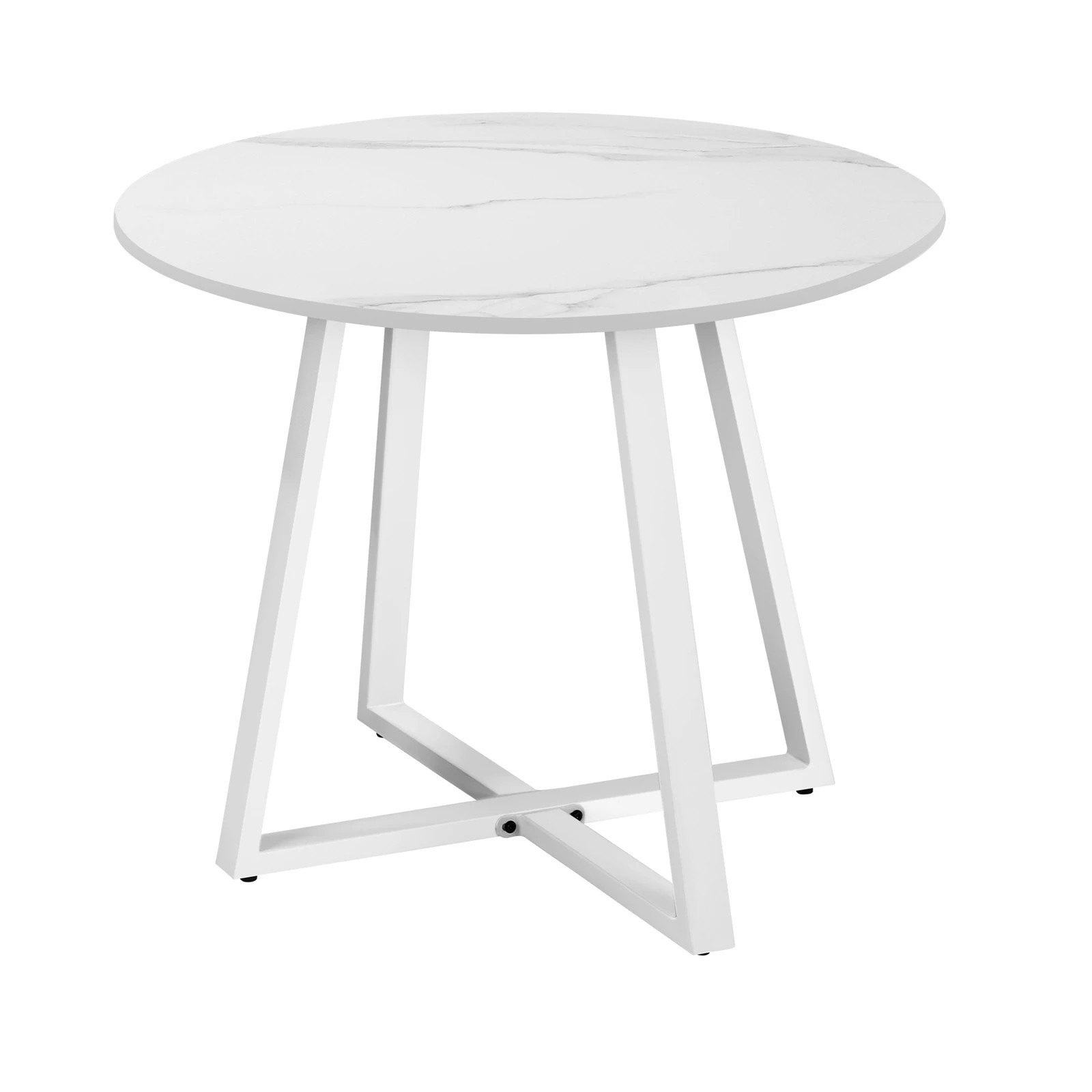 9 Livsip Outdoor Dining Setting Patio Furniture Set 2 Seater Round Table Chair - White, 9 of 9