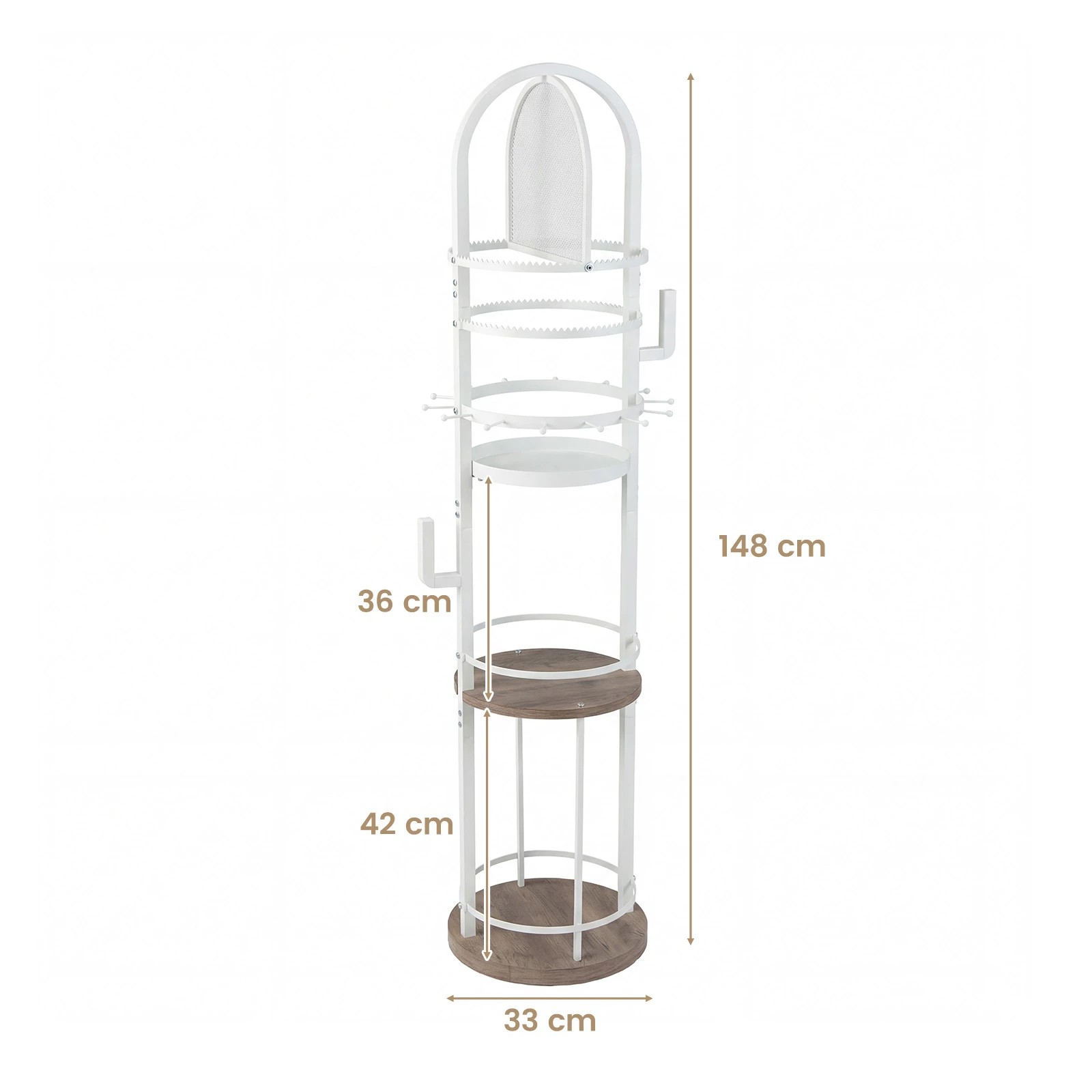 4 Costway Jewelry Display Rack Earring Organizer Stand Jewellery Hanger Holder Storage Shelf - Grey, 4 of 5