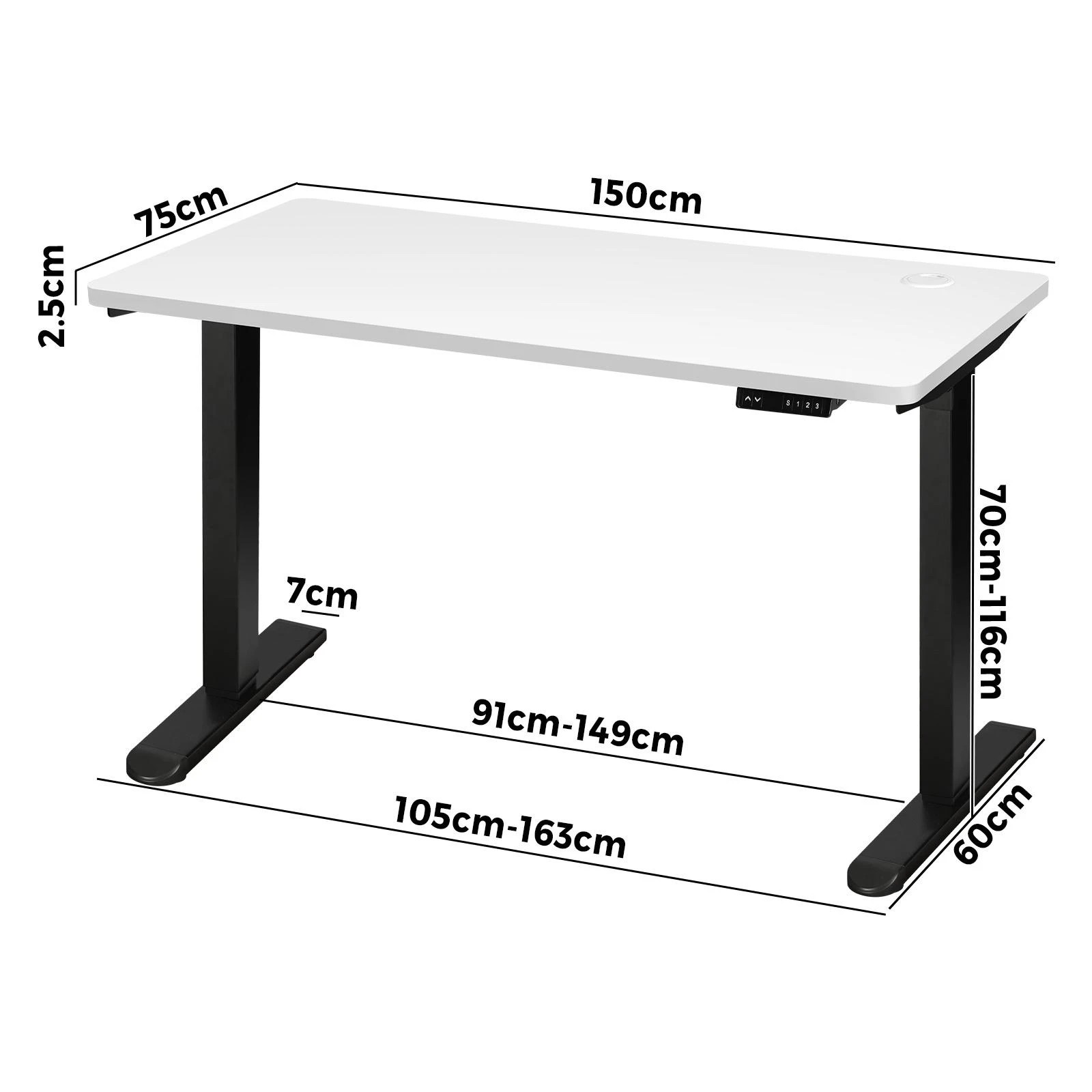 4 Oikiture 150cm Standing Desk Single Motor
 - Multi, 4 of 4