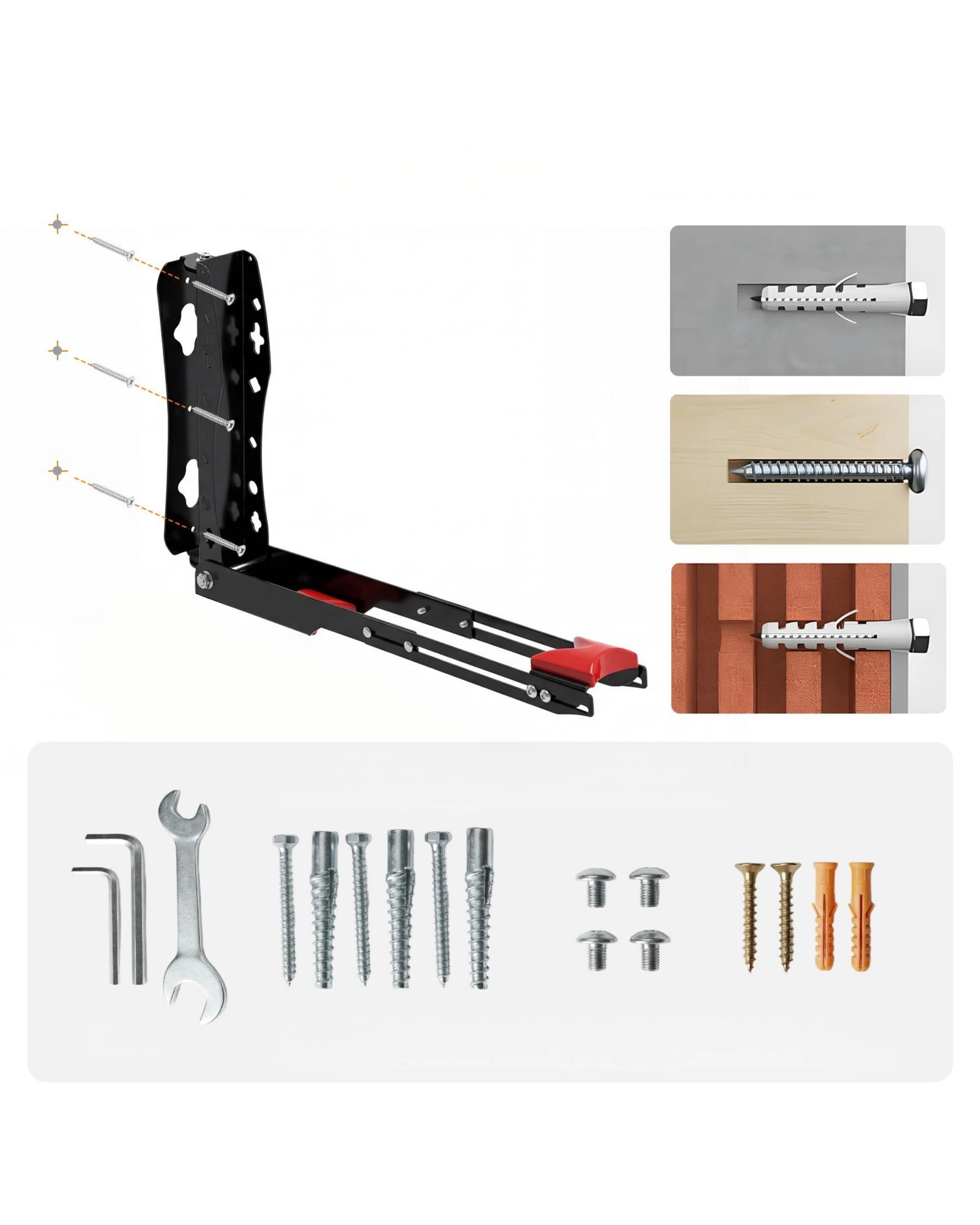 6 Advwin Bike Repair Stand Foldable and 360° Rotatable 4-Leg Bike Rack with Tool Tray - Black, 6 of 8
