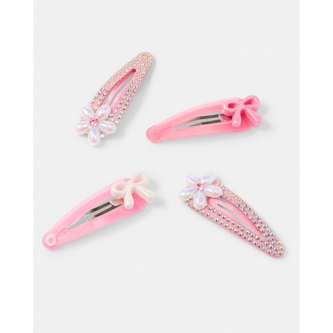 2 4 Pack Pink Bow Hair Clips, 2 of 3