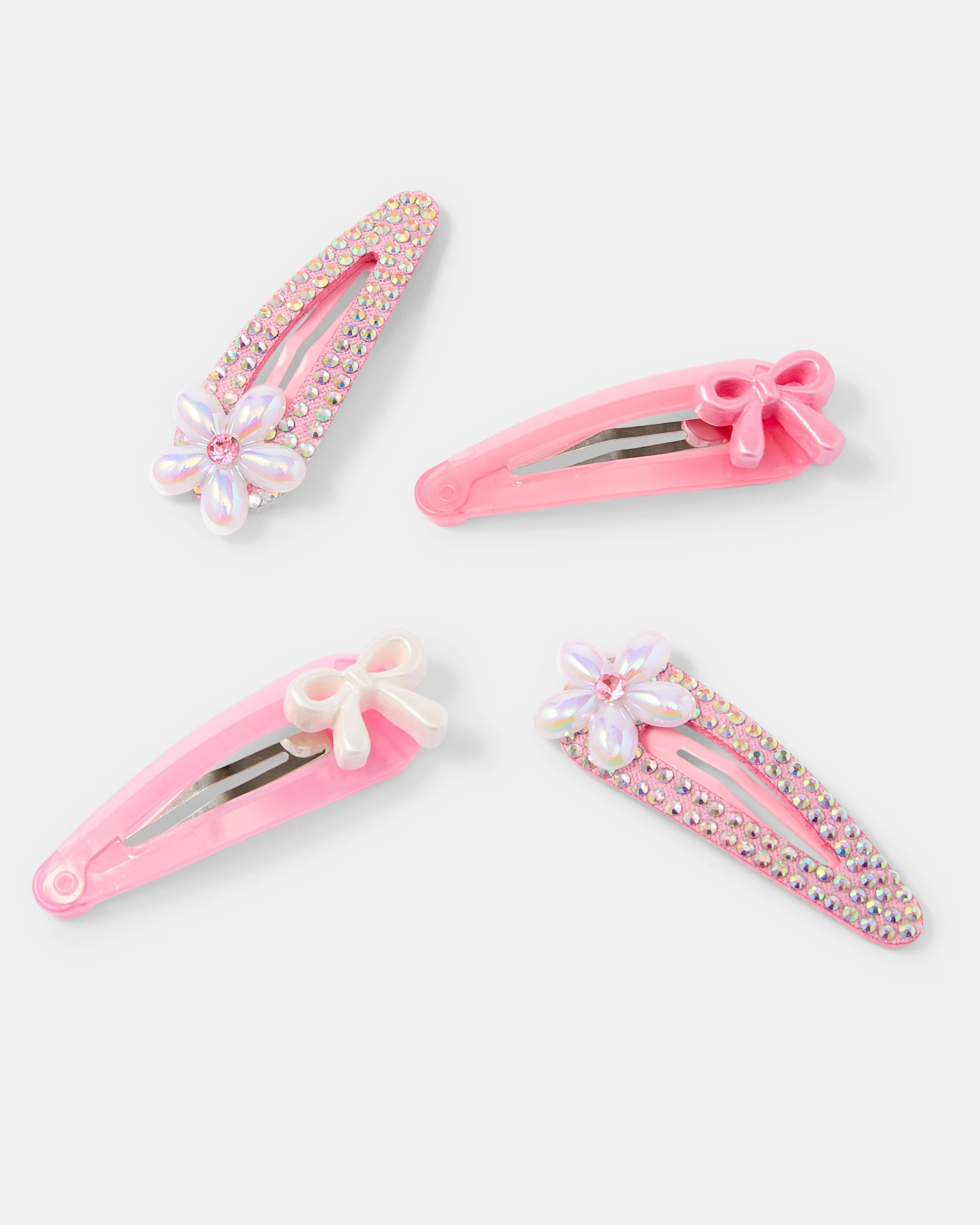 2 4 Pack Pink Bow Hair Clips, 2 of 3