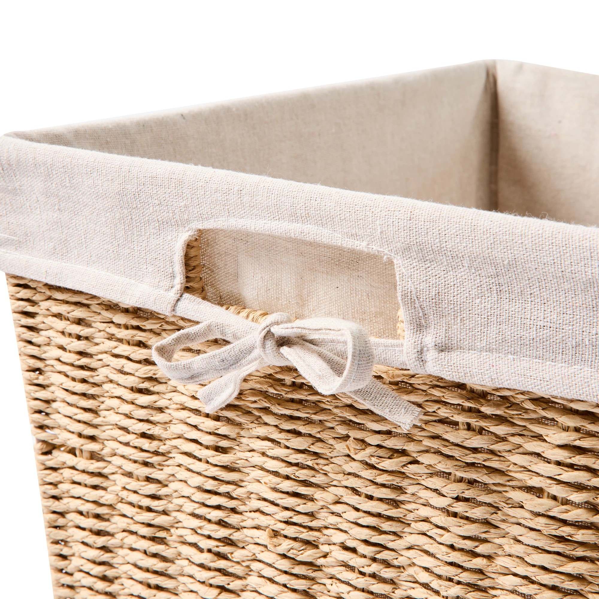 7 Large Paper Rope Basket with Liner - Beige, 7 of 8
