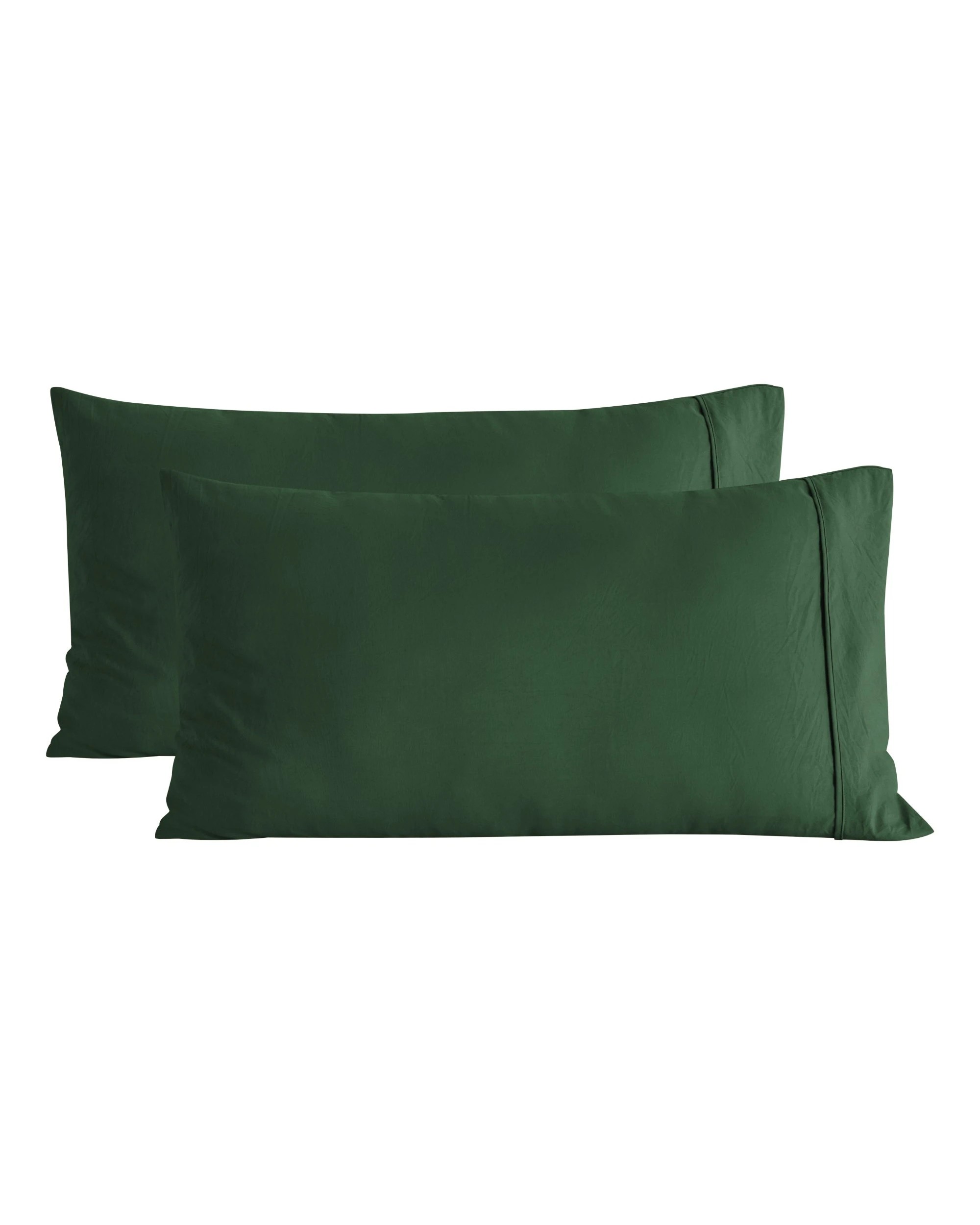 6 Dreamaker Superfine Washed Microfibre King Pillowcase Twin Pack - Hunter Green, 6 of 6