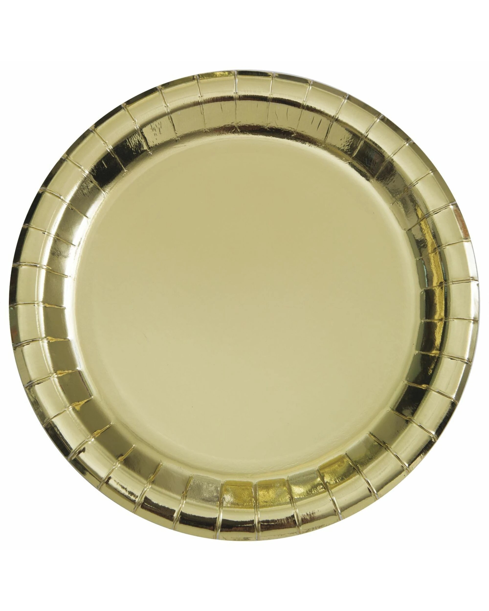 1 Unique Gold Foil Large Round Paper Plates Pack of 8 - Gold, 1 of 1