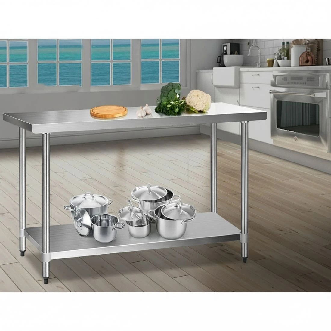2 Cefito 1524x610mm Stainless Steel Kitchen Bench - Silver, 2 of 6