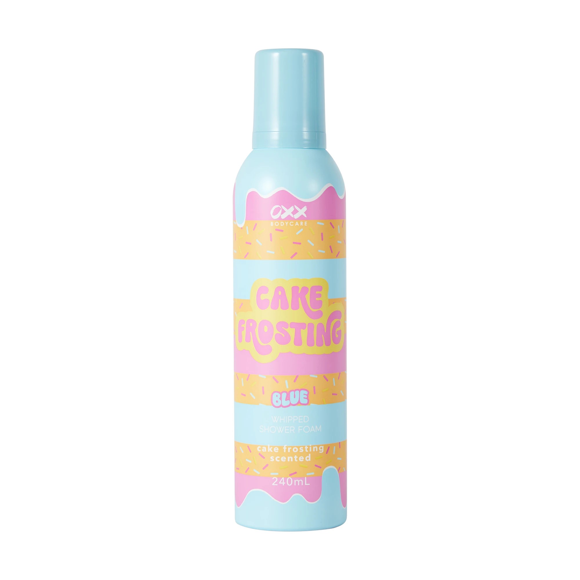 1 OXX Bodycare Blue Whipped Shower Foam 240ml - Cake Frosting Scented, 1 of 6