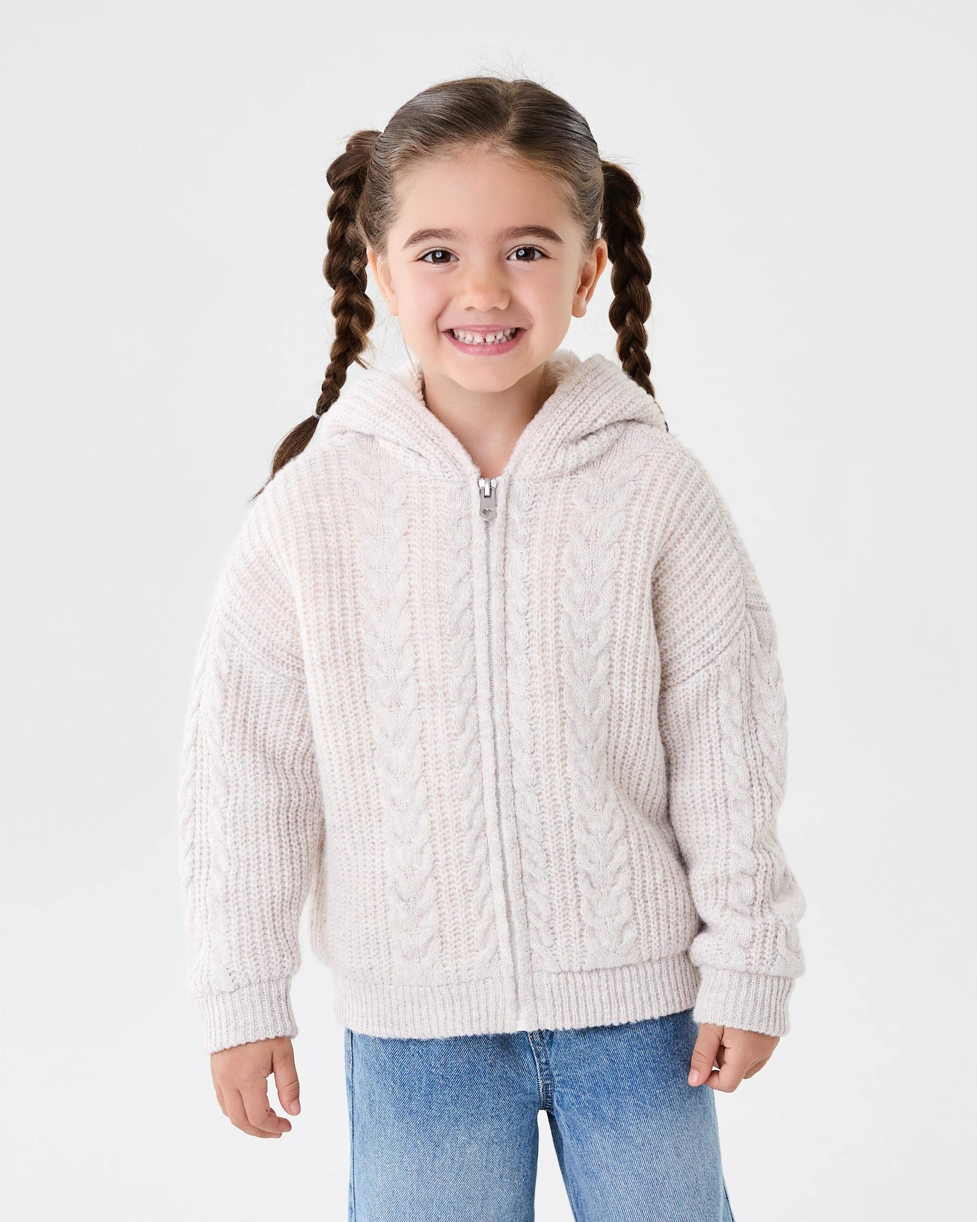 2 Sherpa Lined Cardigan Hony Marle, 2 of 8