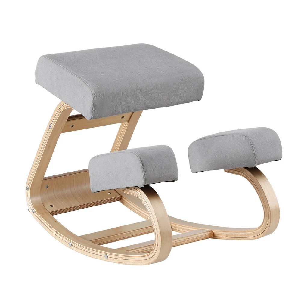 1 Artiss Kneeling Chair Ergonomic Posture Chair with Memory Foam Balance Stool for Home Office Gaming 120kg Weight - Grey, 1 of 8