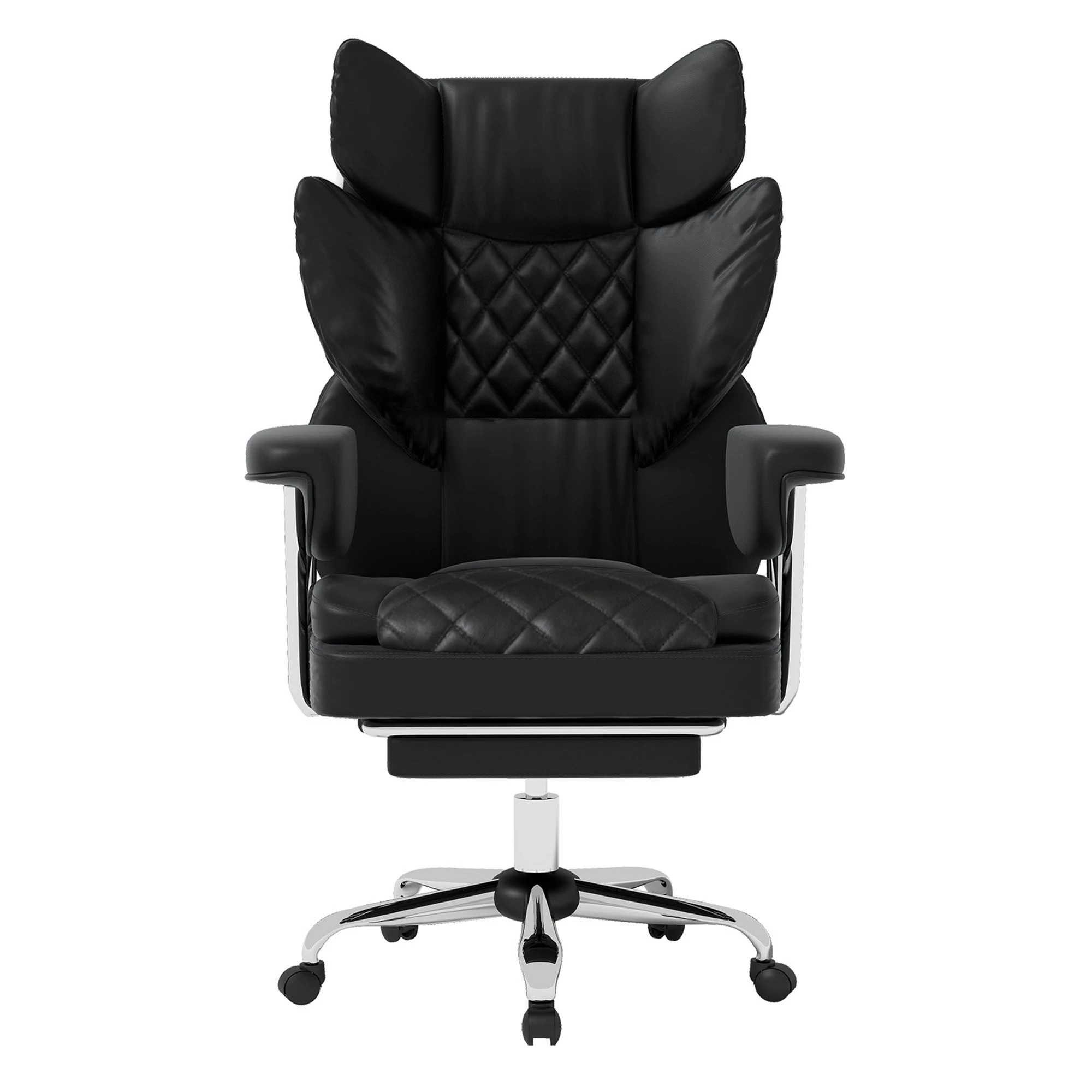 2 Levede Office Chair PU Leather - Black, 2 of 9