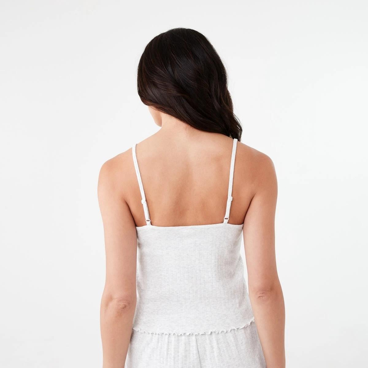 3 Rib Sleep Cami WHITE MARLE, 3 of 7