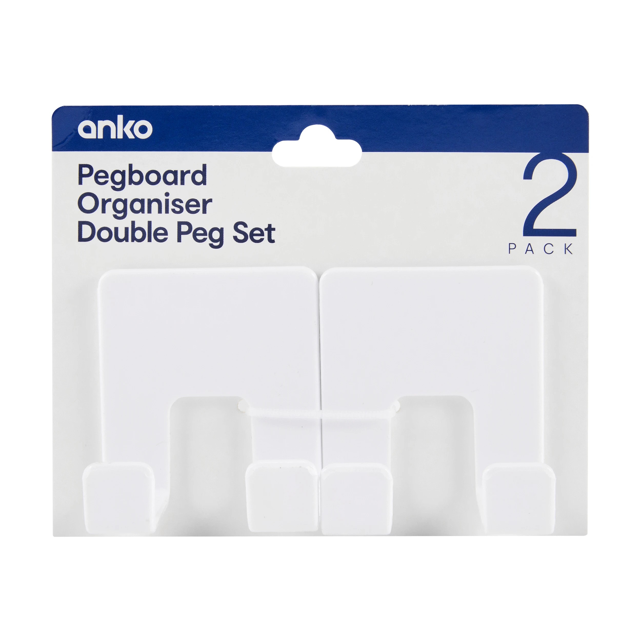6 2 Pack Pegboard Organiser Double Peg Set, 6 of 6