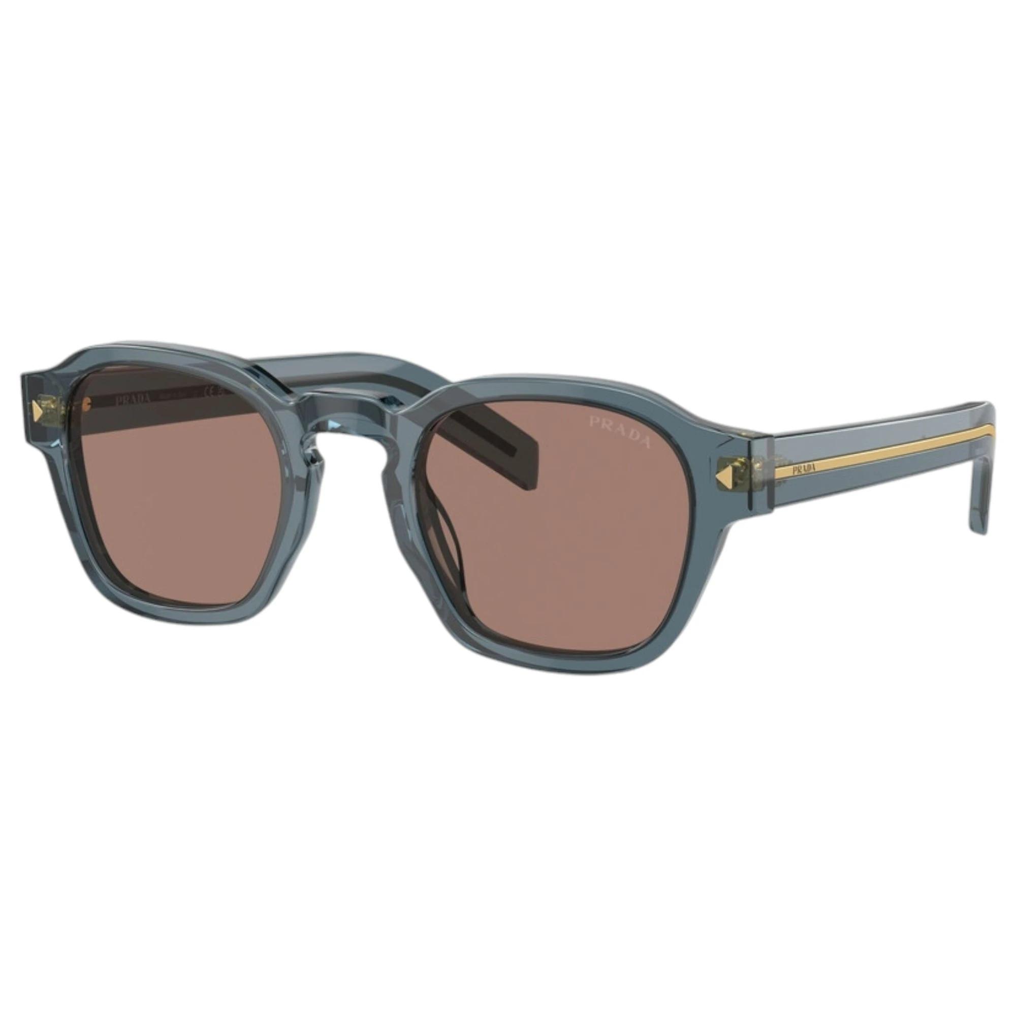 1 Prada Mens Sunglasses PRA16S Transparent Ocean/ Brown Mirror Sunnies TRANSPARENT OCEAN/BROWN, 1 of 4