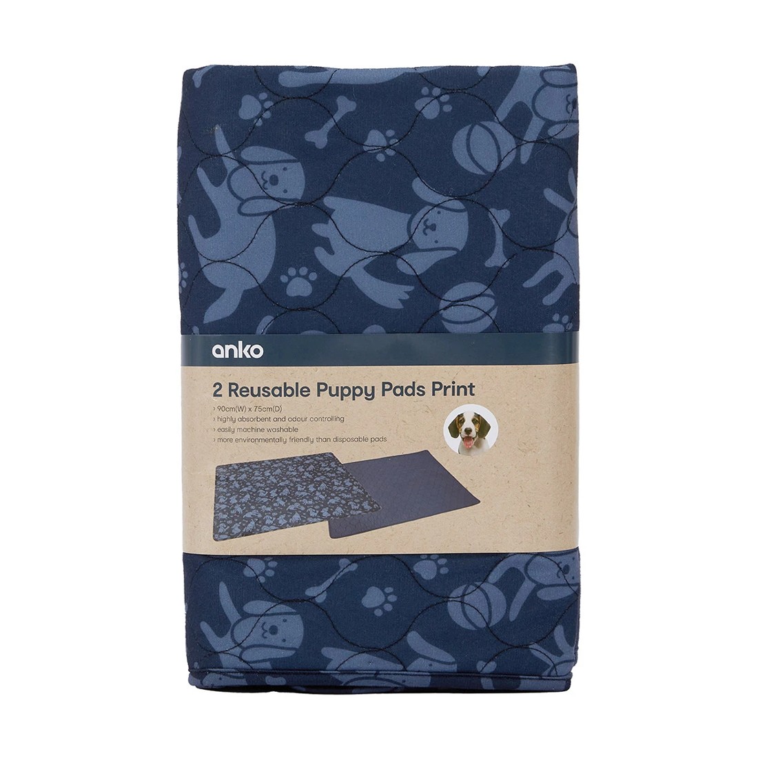 5 2 Pack Reusable Puppy Pads - Printed, 5 of 10