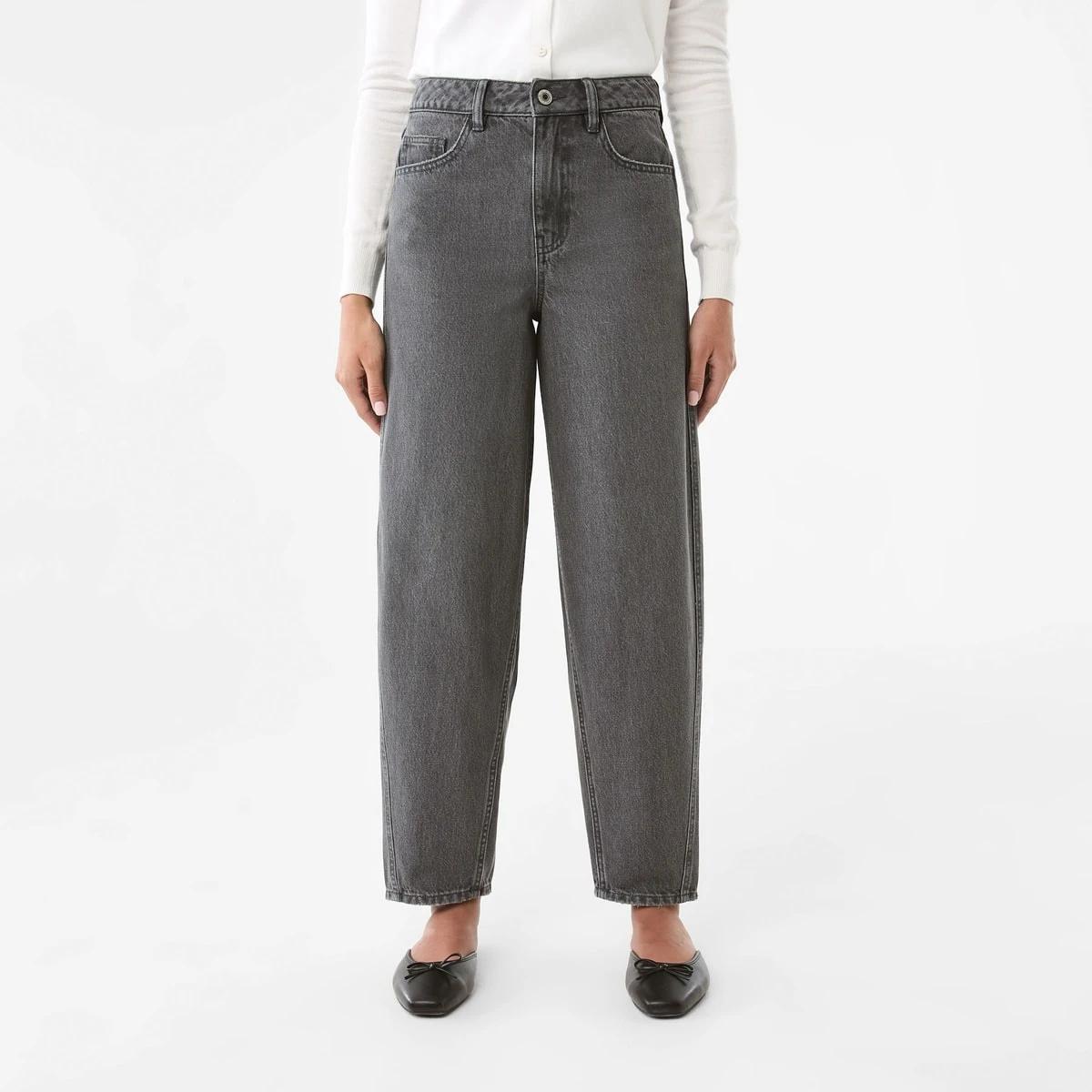 1 Barrel Leg Jeans Grey Wash, 1 of 7