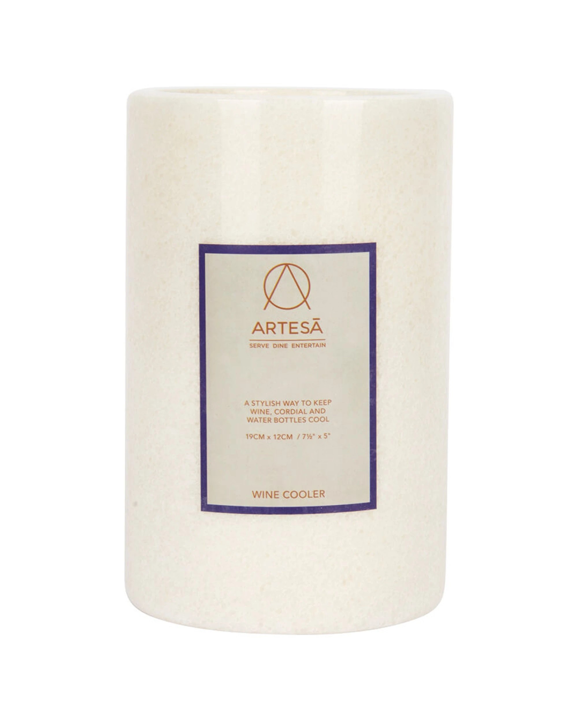 2 Artesa Marble Wine Cooler Ice Bucket Dinner Party Bar Accessory - Beige, 2 of 4