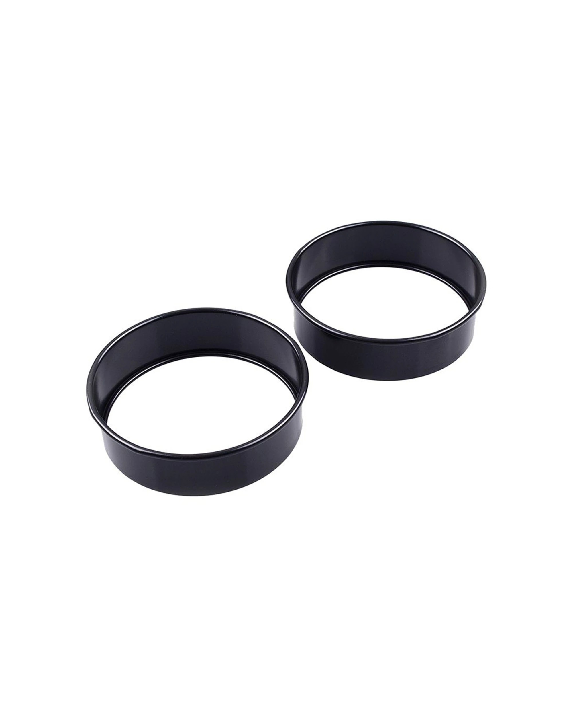 2 Appetito Egg & Crumpet Rings Set Of 2 Non-Stick Cooking Kitchen Tool - Black, 2 of 3
