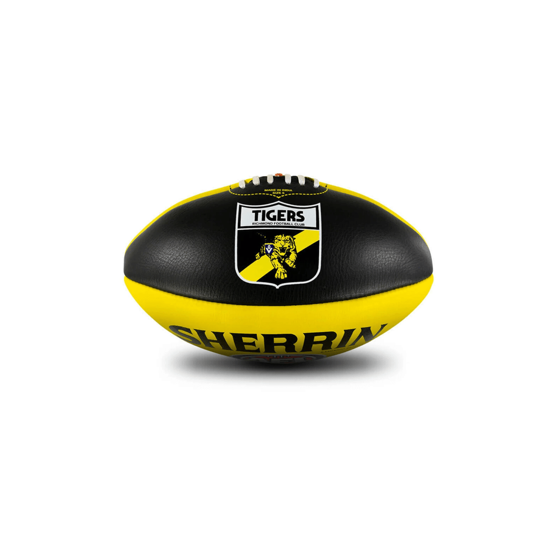 1 SHERRIN AFL Team Leather Football Richmond Tigers Size 5 Training Grass Play - Multi, 1 of 4