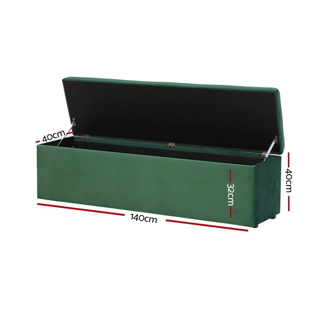 2 Artiss Storage Ottoman Blanket Box 140cm - Green, 2 of 4