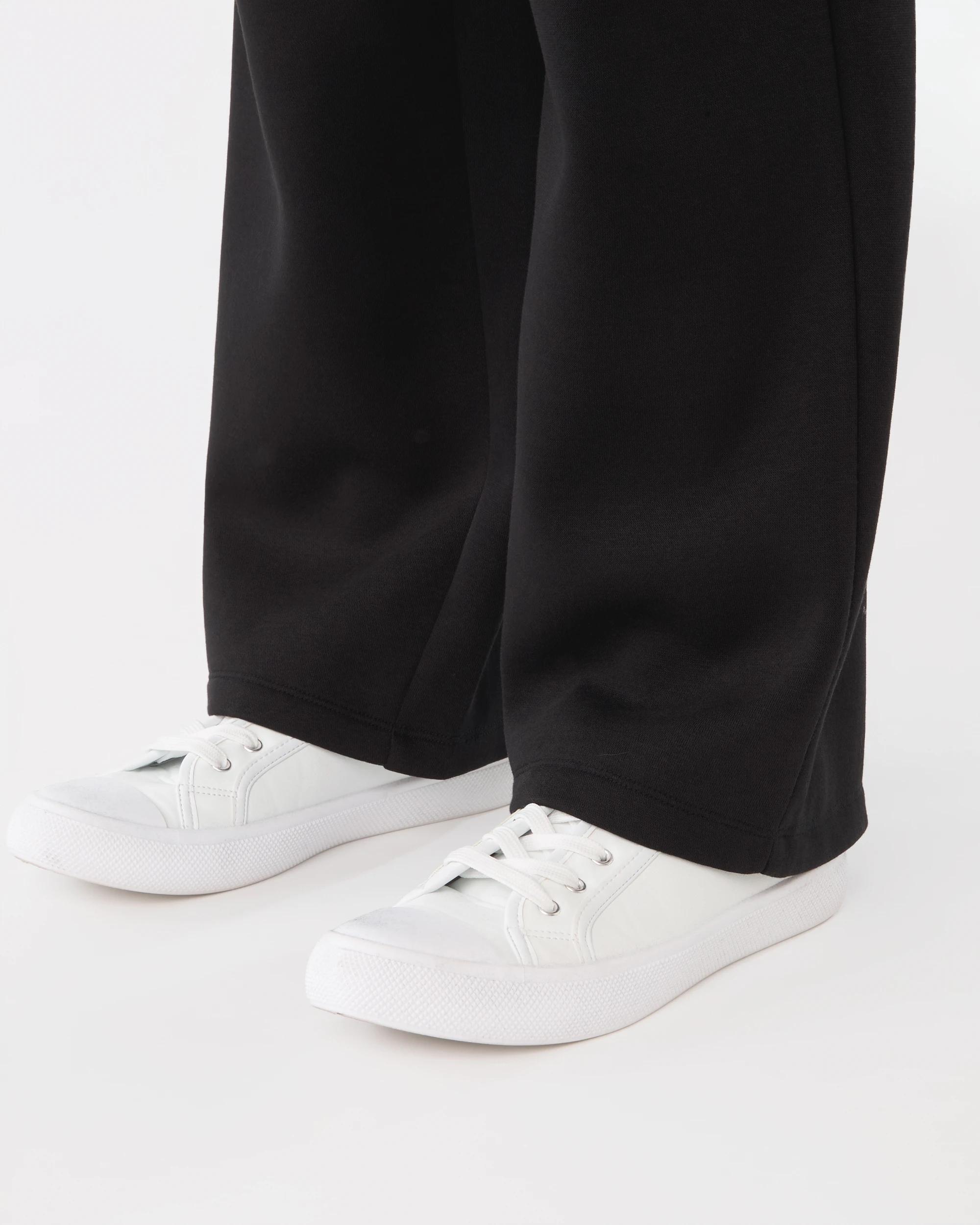 4 Wide Leg Trackpants Black, 4 of 6