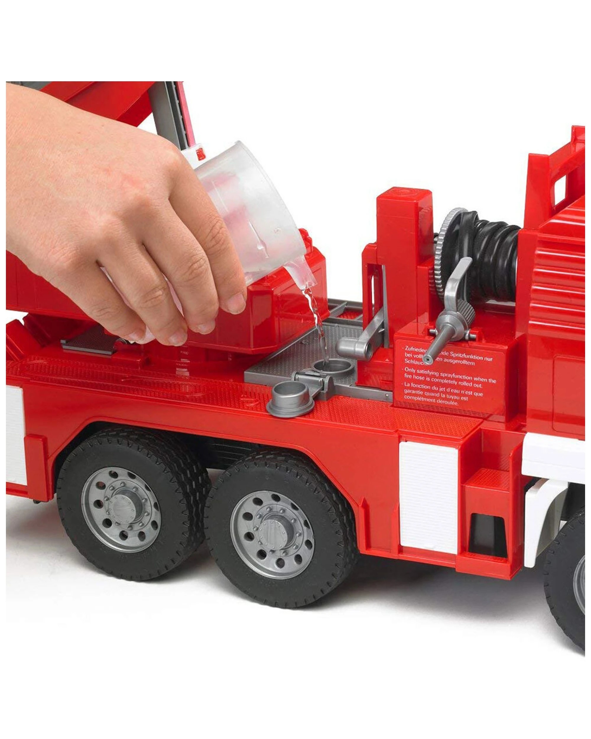 1 Bruder 1:16 47cm Fire Engine Truck With Water Pump Light Sound Toy 4 Years+ - Red, 1 of 4