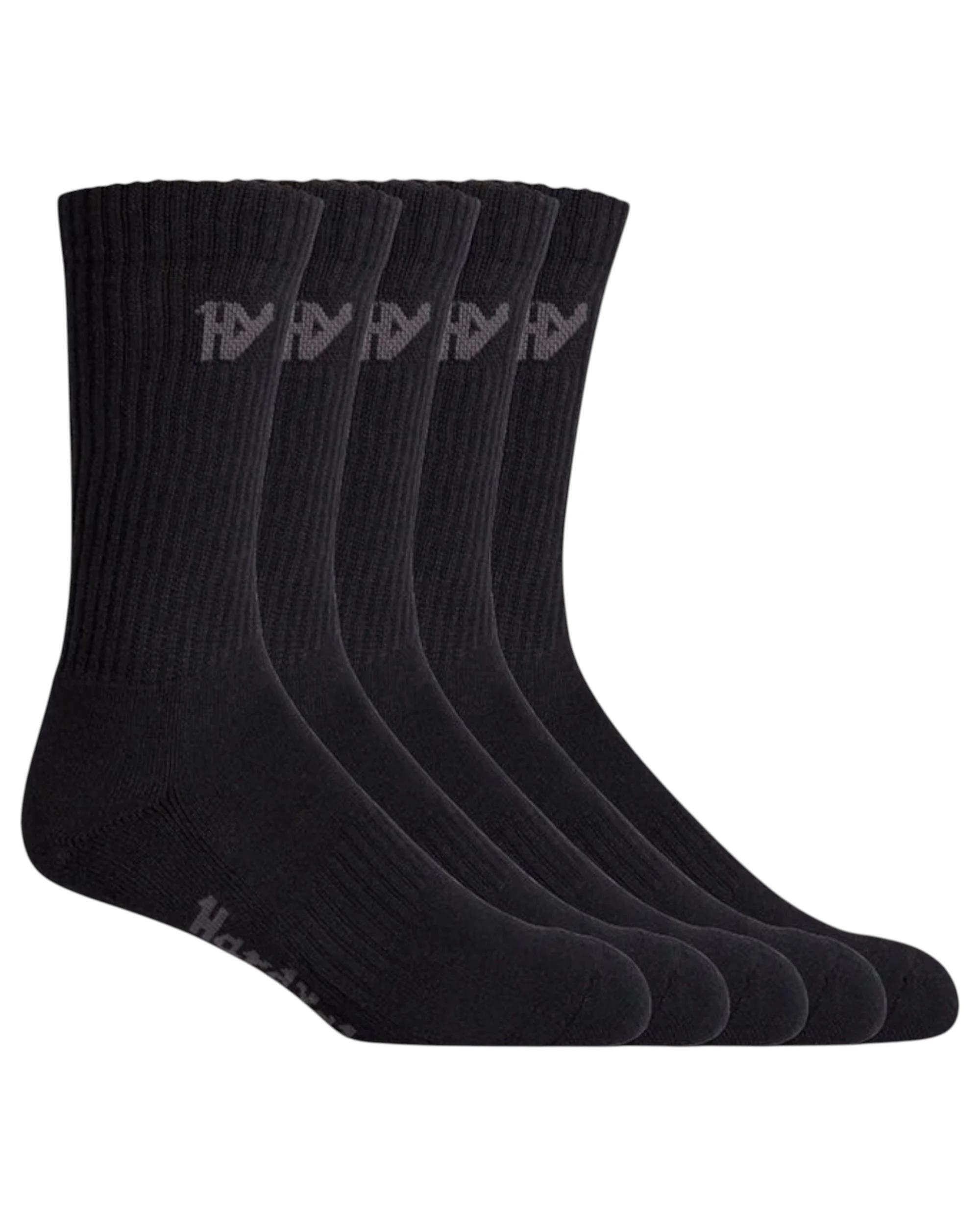 1 Hard Yakka 15 Pairs Mens Crew Work Black Workwear Socks BLACK, 1 of 1
