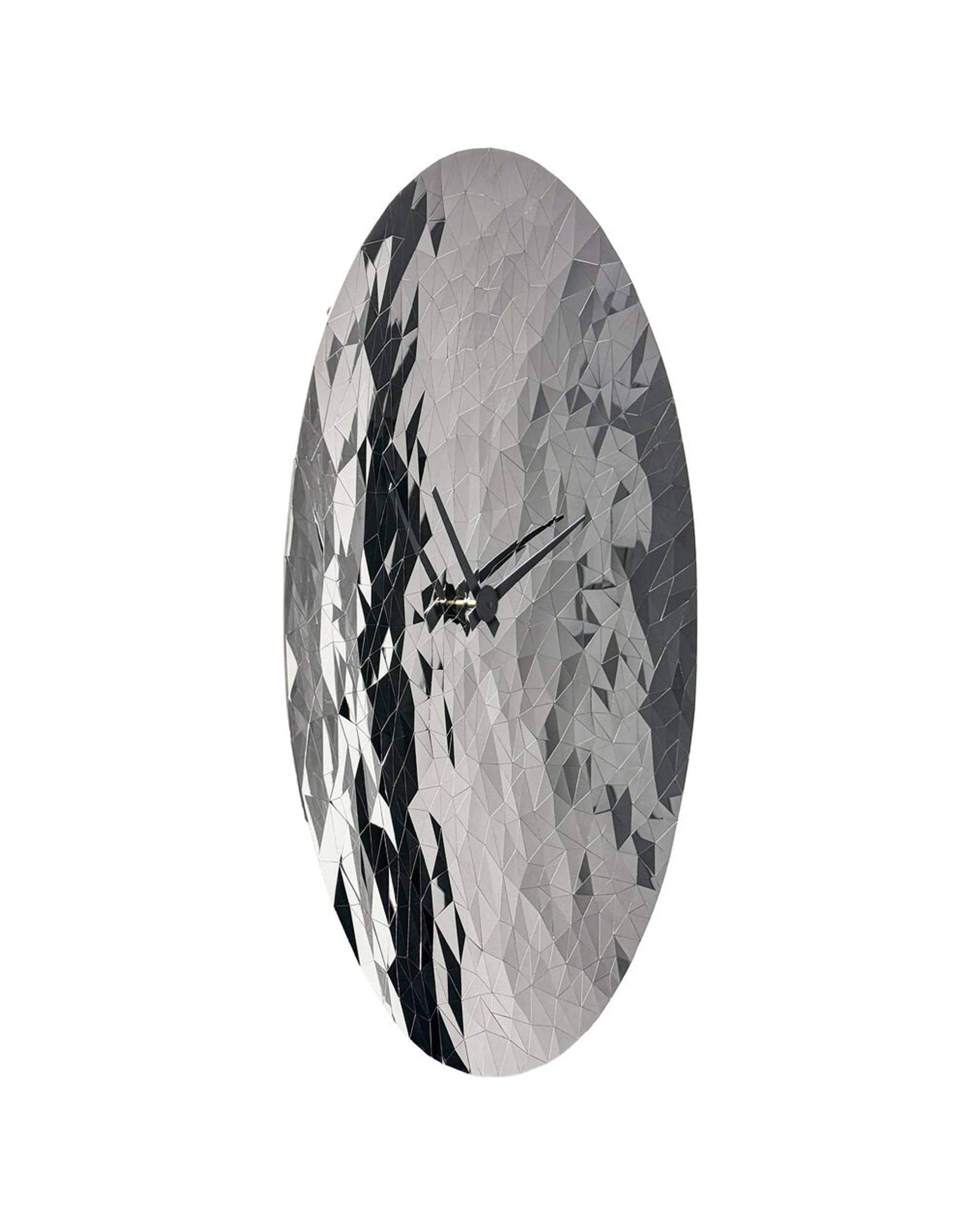 4 NeXtime Large Fragment Wall Clock Dial Stainless Steel Case 80cm - Silver, 4 of 6