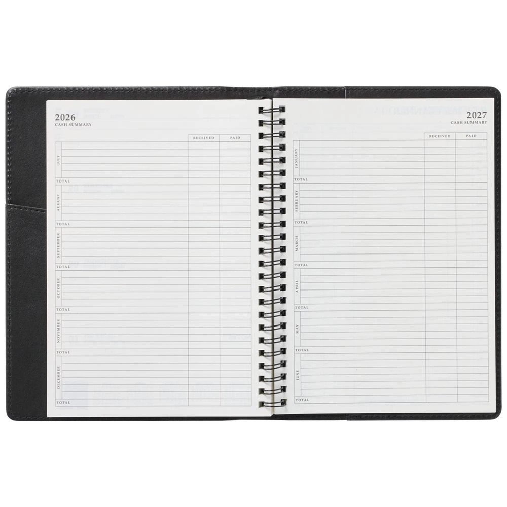 7 J.Burrows A5 Week to View Executive FY26/27 Diary Black, 7 of 7