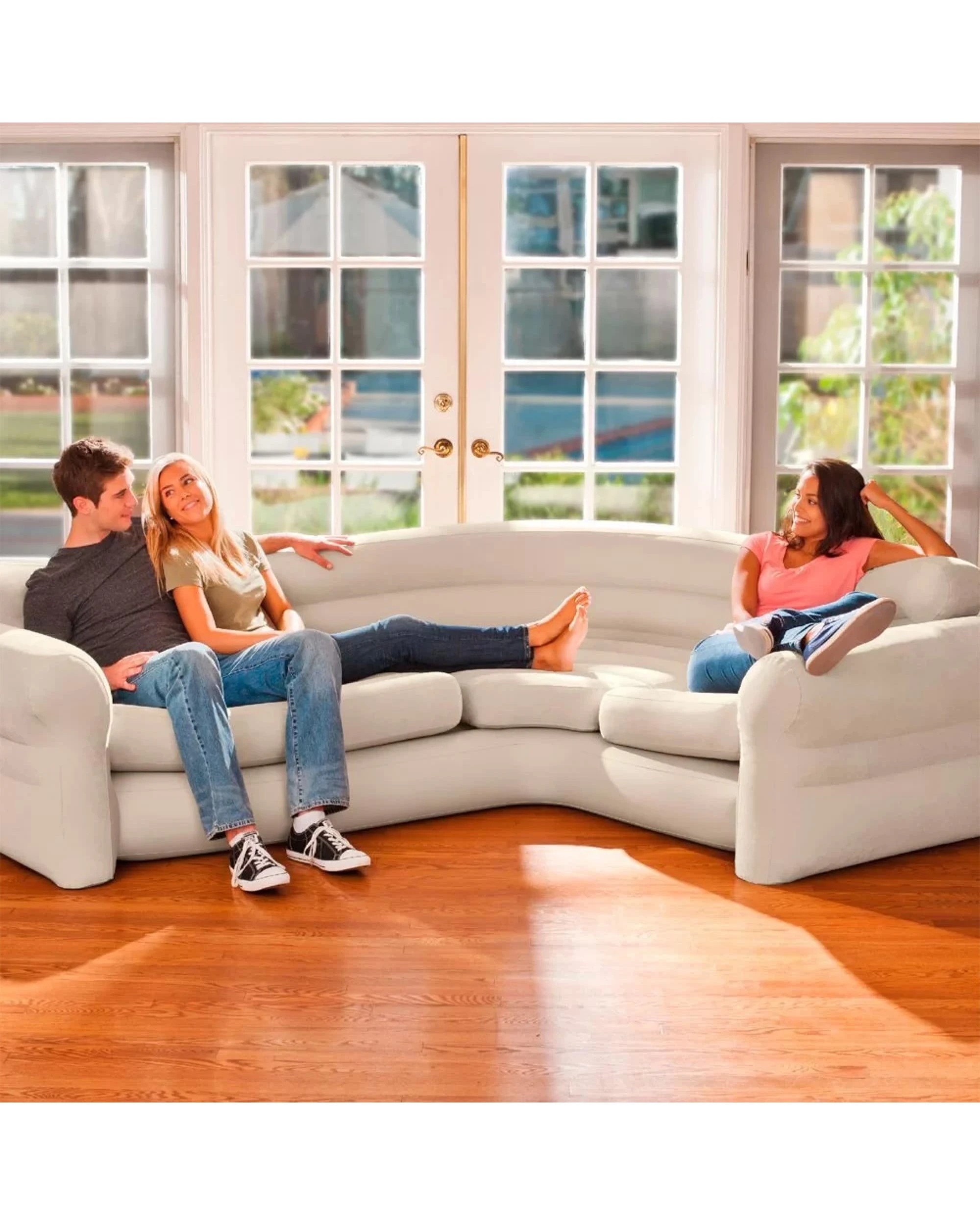 7 Intex Corner Sofa Inflatable Couch - L-Shaped Corner Sofa, 7 of 7