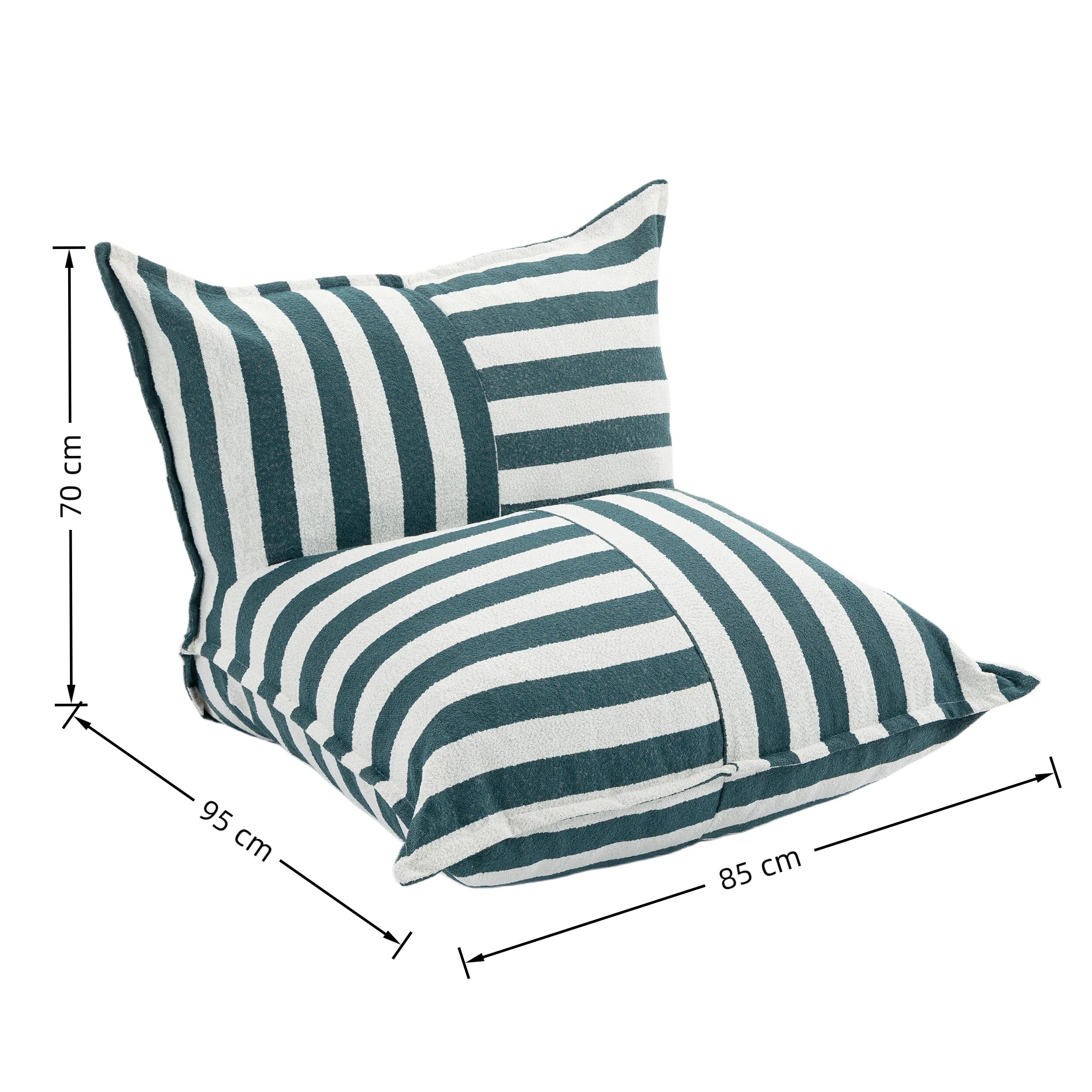 7 IHOMDEC L-Shape Outdoor Boucle Compression Sofa Green&White - Green, 7 of 9