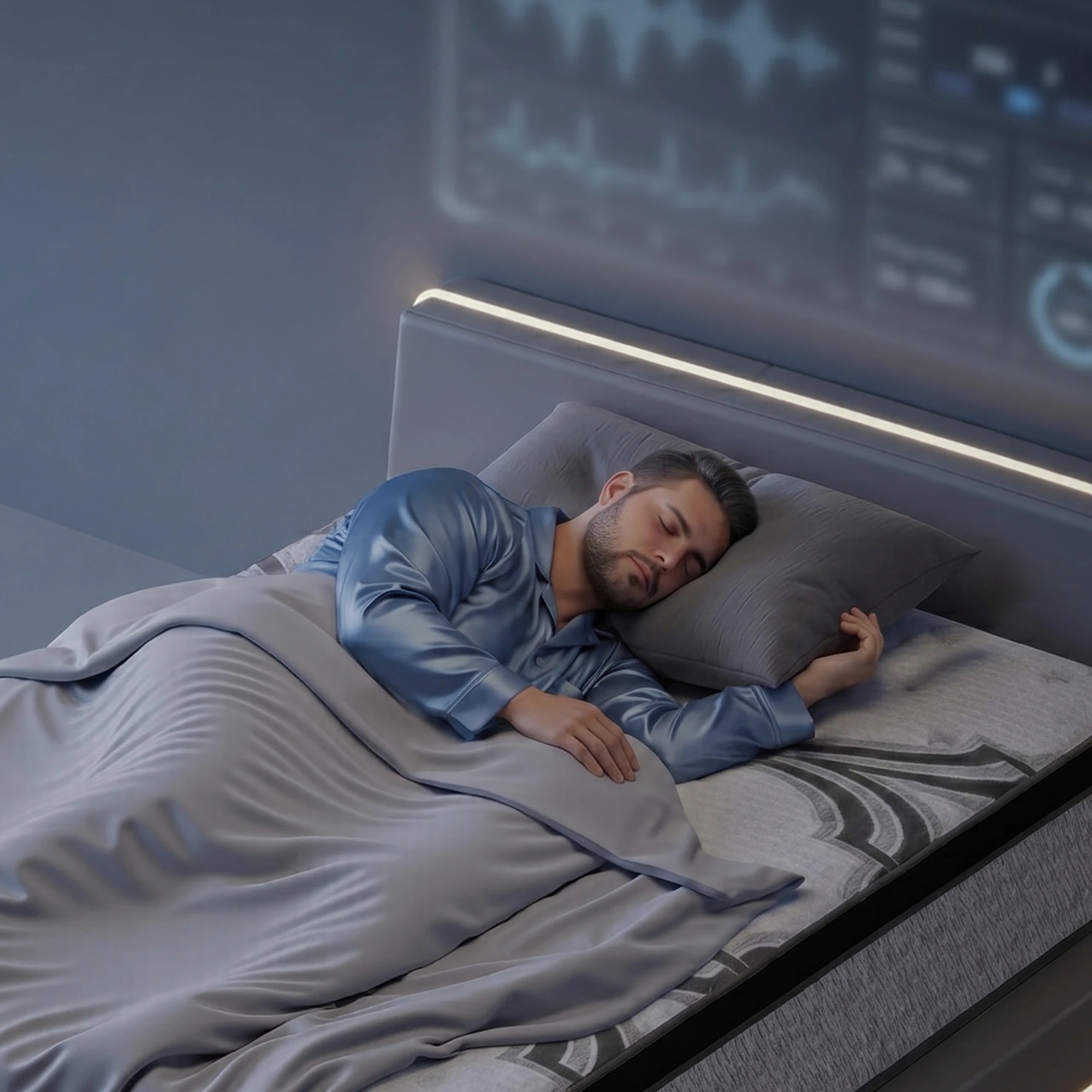 9 Levitex Single Mattress 5-Zone Pocket Spring, Latex & Memory Foam, Lumbar & Shoulder Support - Single Bed - Grey, 9 of 9