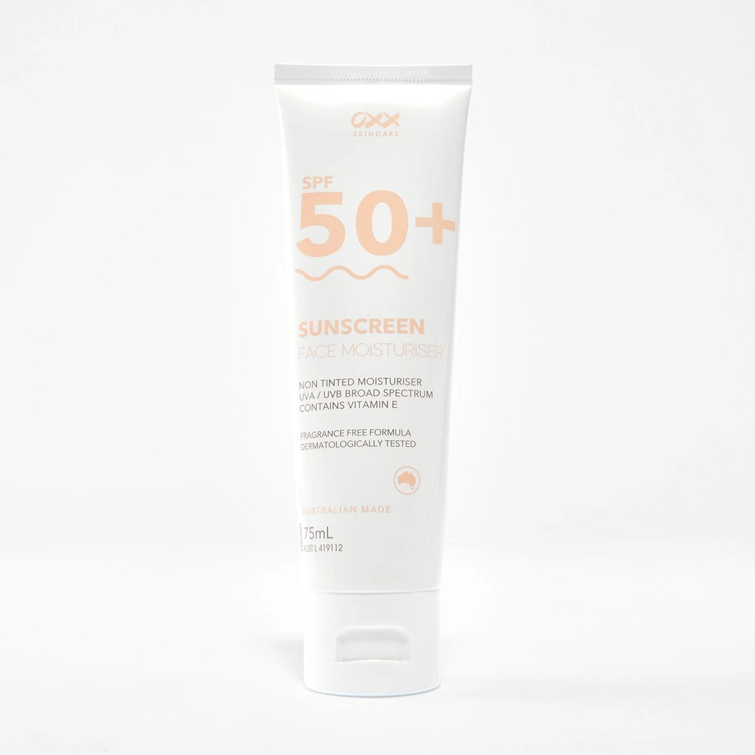 1 OXX Skincare SPF 50+ Face Moisturiser and Sunscreen 75ml - Vitamin E, 1 of 10