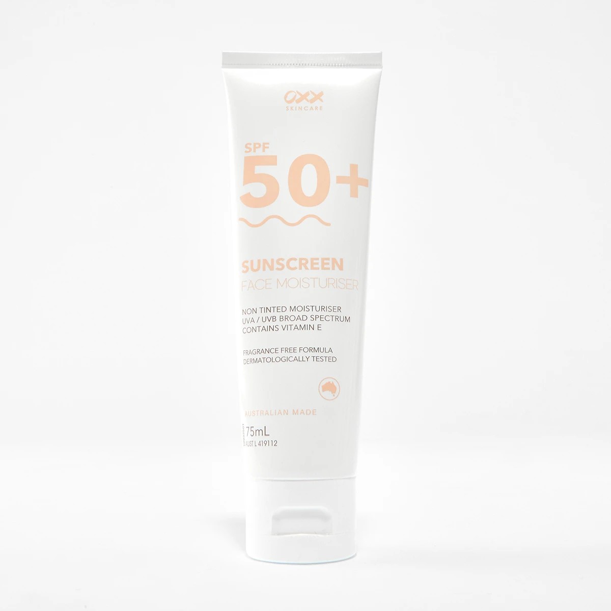 1 OXX Skincare SPF 50+ Face Moisturiser and Sunscreen 75ml - Vitamin E, 1 of 10