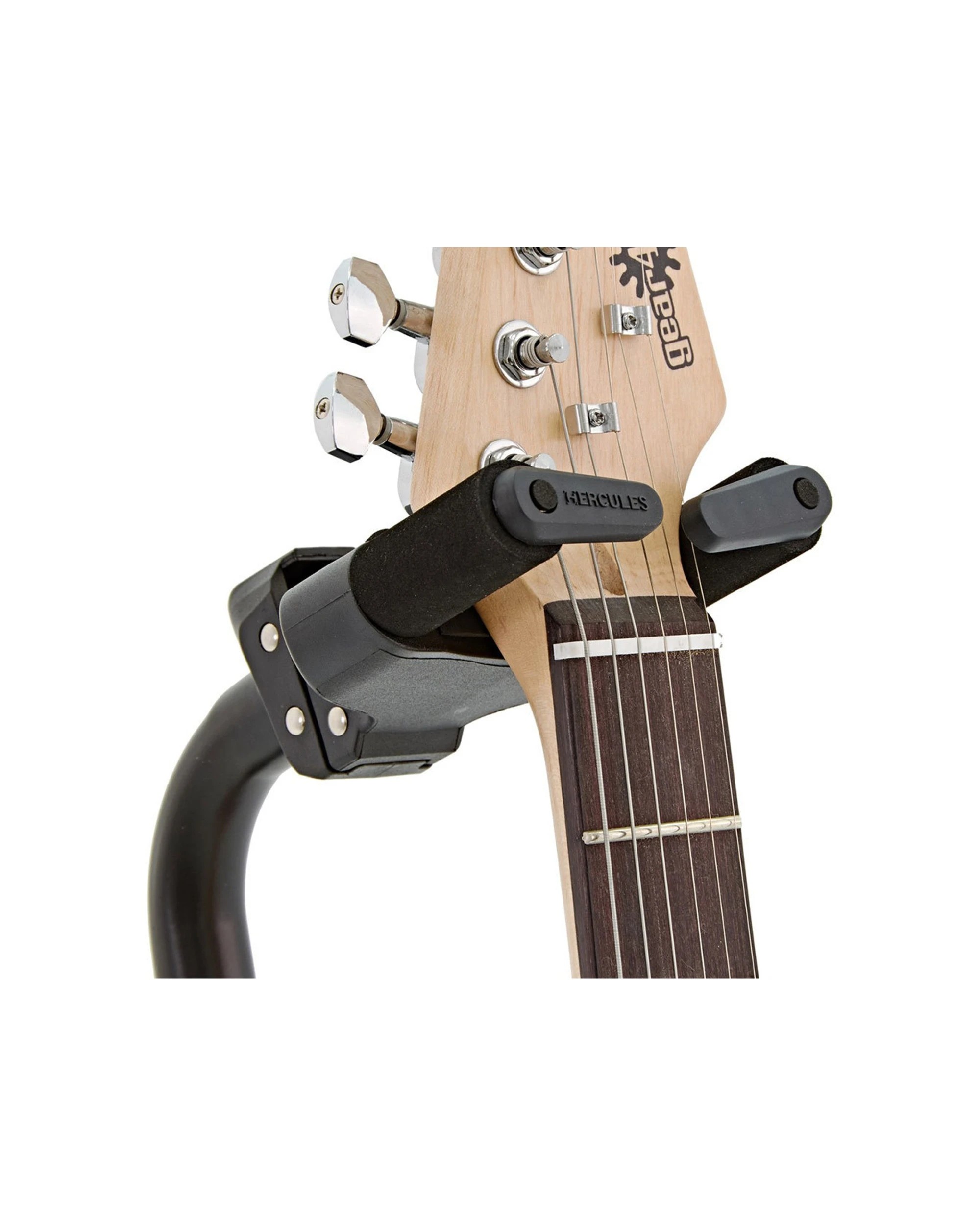 4 Hercules Auto Grip Acoustic & Electric Bass Guitar Stand Holder With Neck Adjustment - Black, 4 of 7