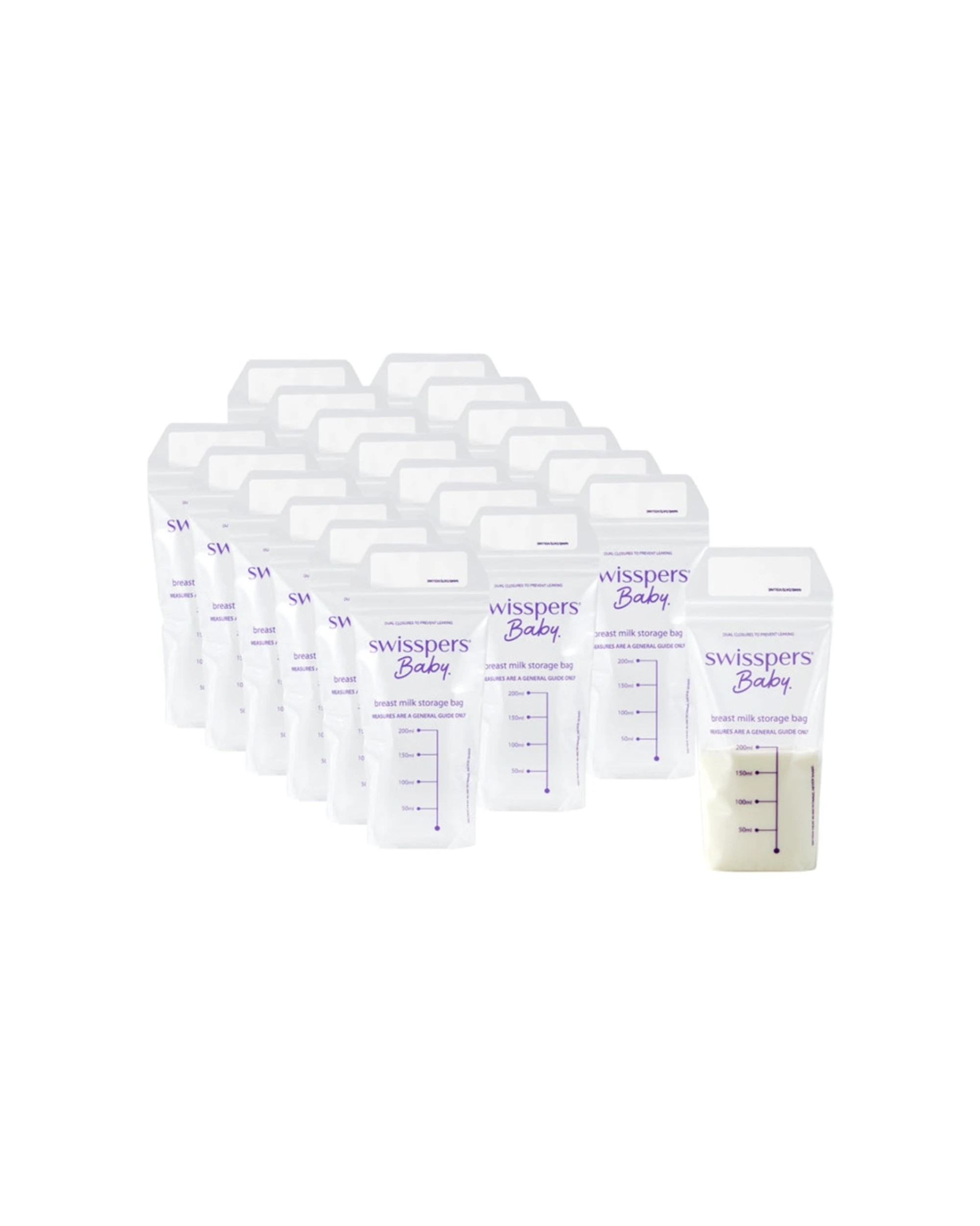 4 Swisspers Breast Milk Storage Bags - 20 Pack - Clear, 4 of 4
