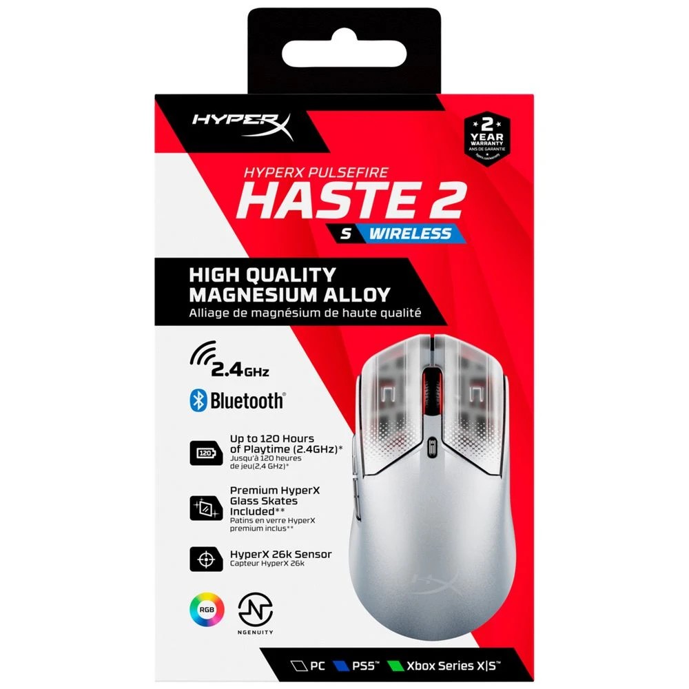 7 Hyper X Purefire Haste 2S Wireless Gaming Mouse Silver, 7 of 7