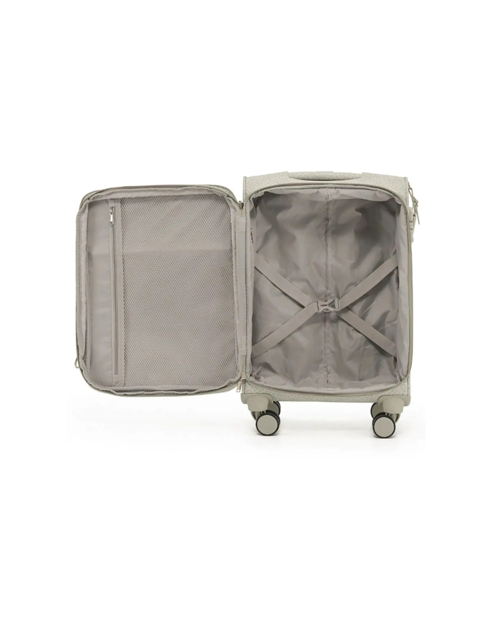 2 Tosca Luggage 3pc Willow Suitcase Set Soft Case Carry-On Medium Large Luggage Vanilla - Natural, 2 of 7