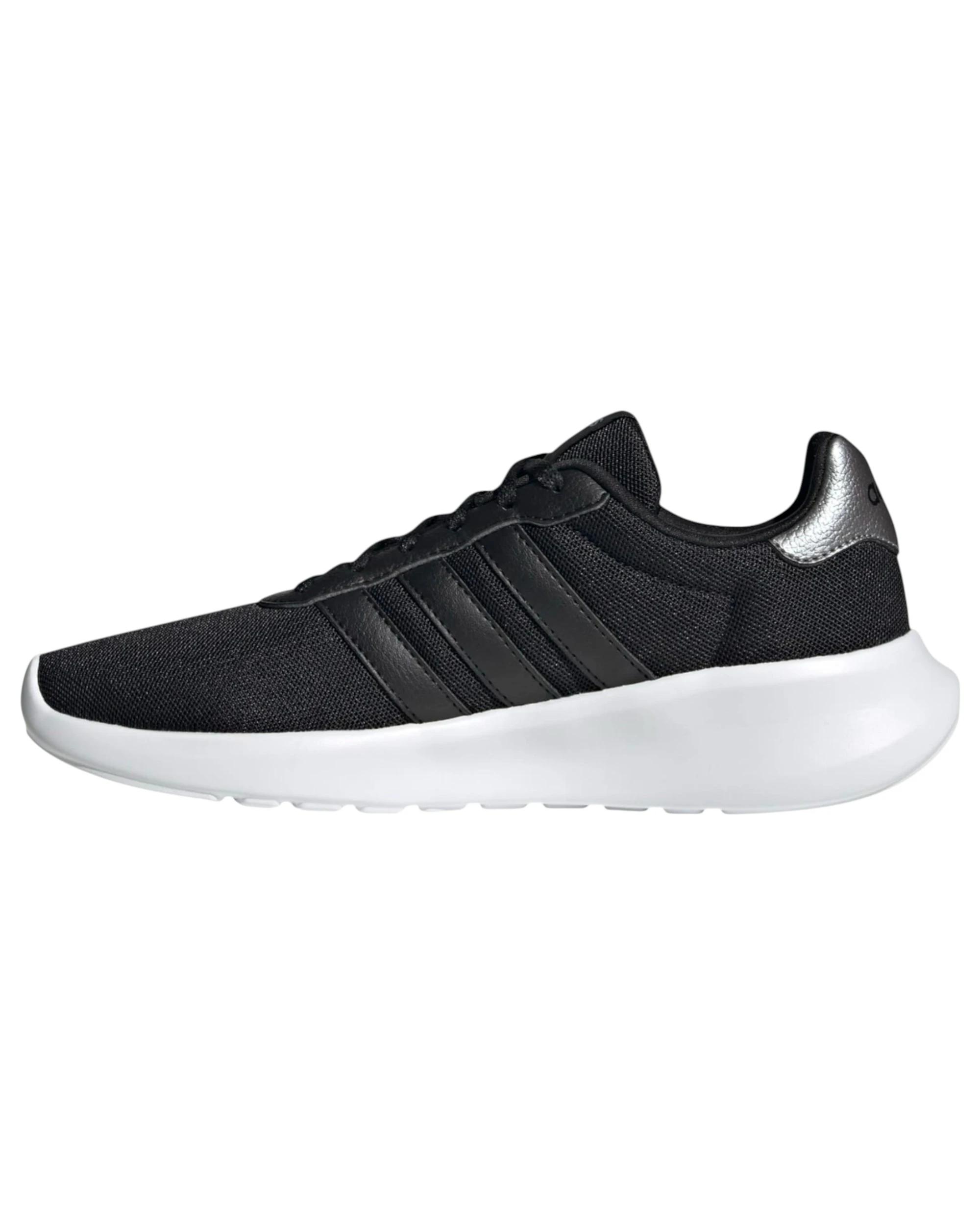5 Adidas Womens Lite Racer 3.0 Black/ White Athletic Running Shoes BLACK/WHITE, 5 of 8