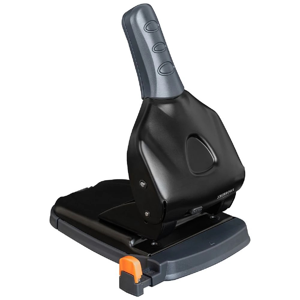 1 J.Burrows Heavy Duty 2 Hole Punch 65 Sheets Black, 1 of 2