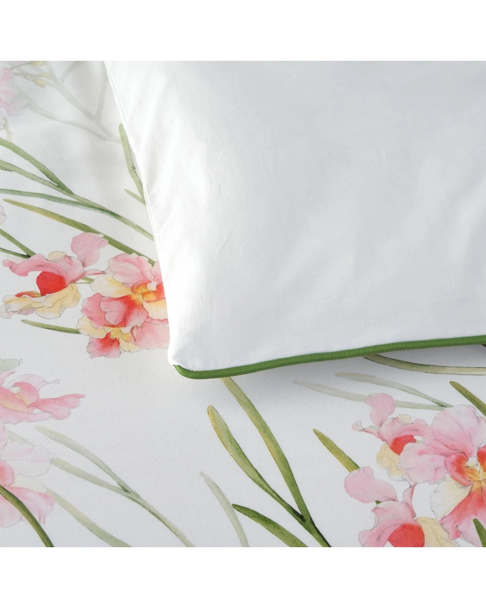 4 Bianca Petalyn Cotton Sateen Quilt Cover Set Floral Piped Edges - King Bed - Pattern, 4 of 4