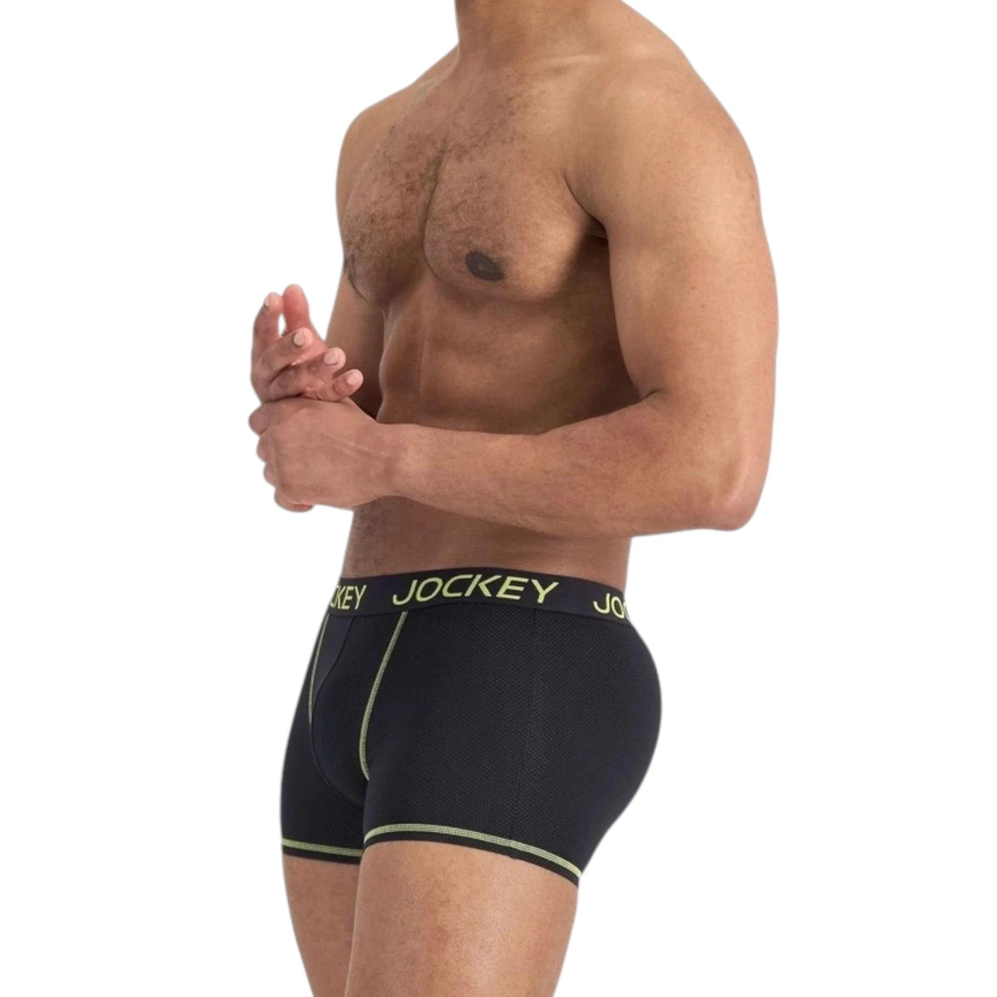 2 Jockey 2 Pack Mens Performance Active Trunk Cotton Underwear BLACK, 2 of 5