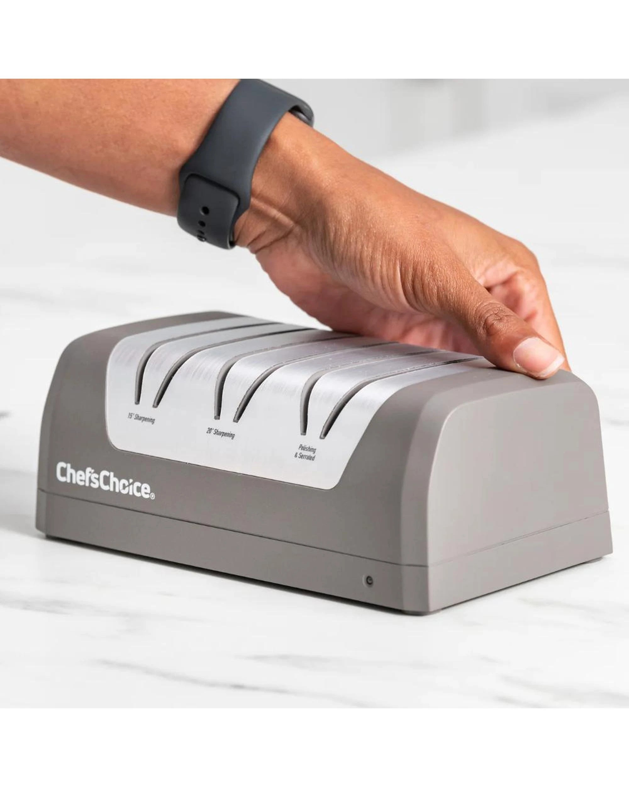 Chef's Choice DC 1520 Rechargeable AngleSelect Electric Sharpener Grey ...