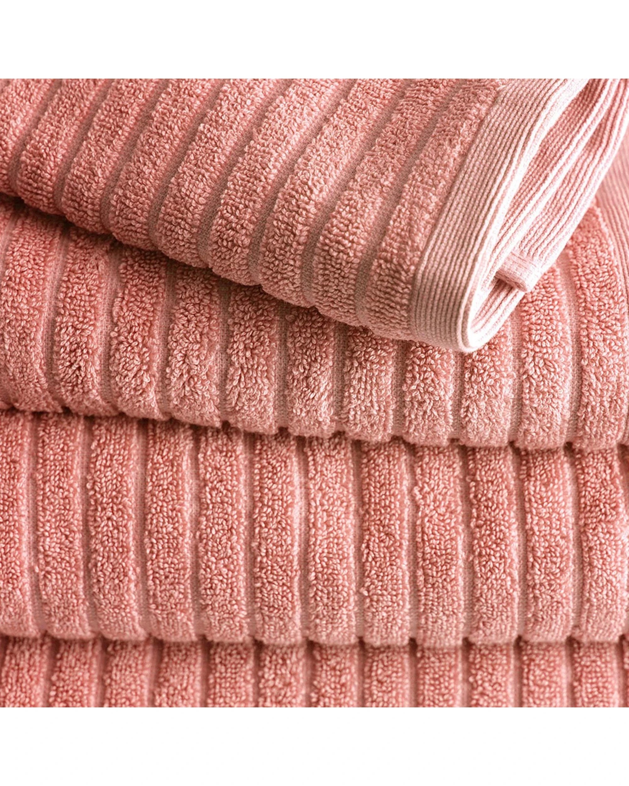 2 Canningvale Alessia Cotton Bamboo Rib Towel Set 6pc Dusk - Pink, 2 of 4