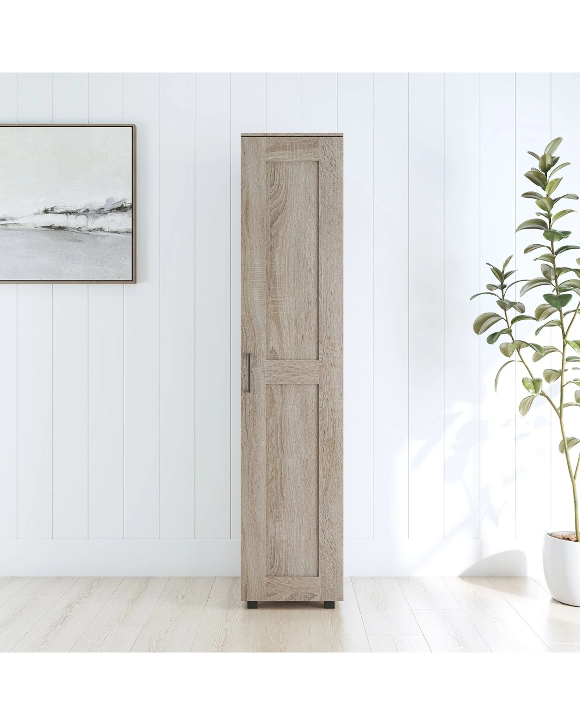 2 Alpine Bay Montreal Cupboard Single Door Tall Storage Unit Light Sonoma Oak - Brown, 2 of 7