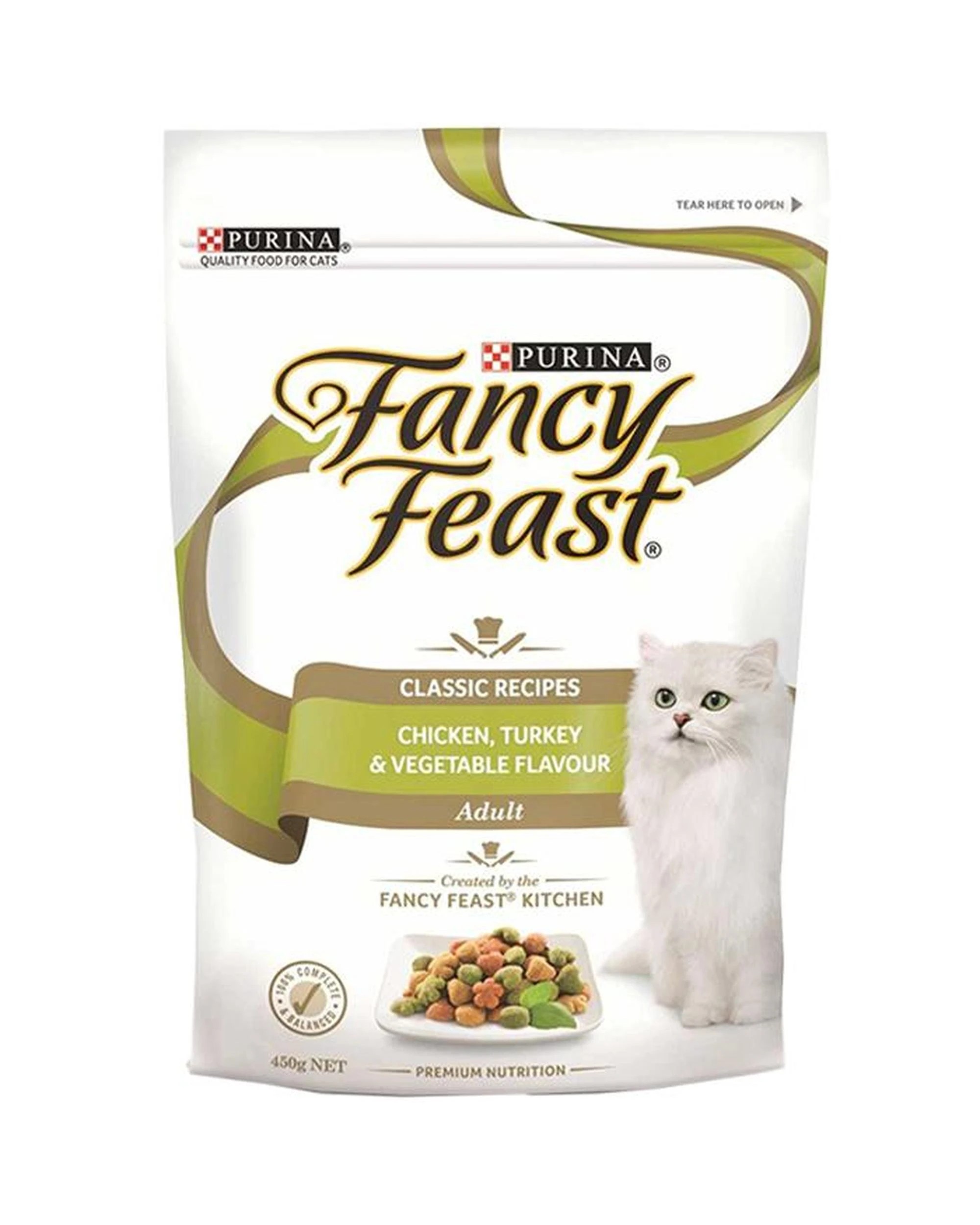 1 Fancy Feast Dry Chicken Turkey & Vegetable Cat Food 450g x 4, 1 of 1
